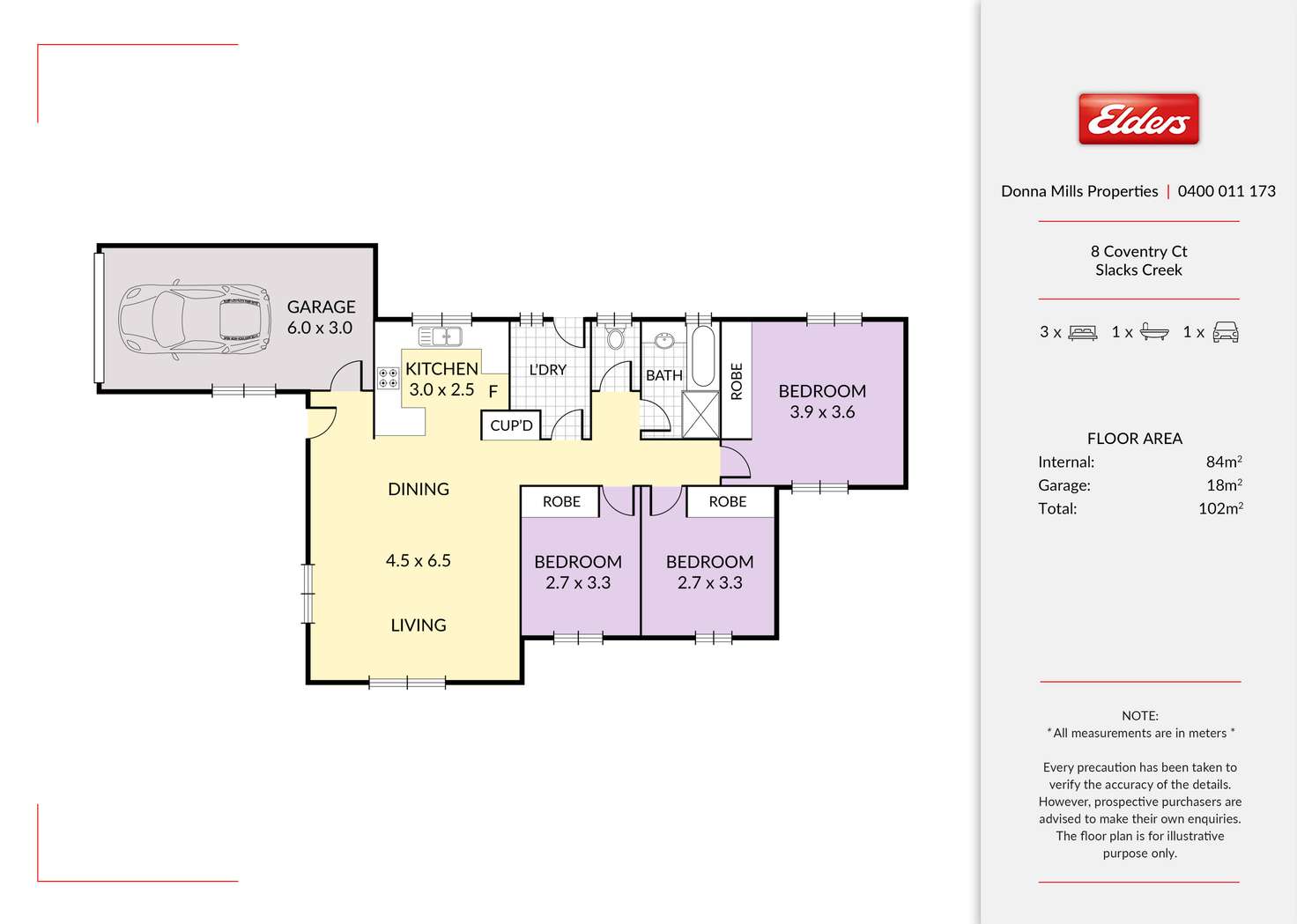 Floorplan of Homely house listing, 8 Coventry Court, Slacks Creek QLD 4127