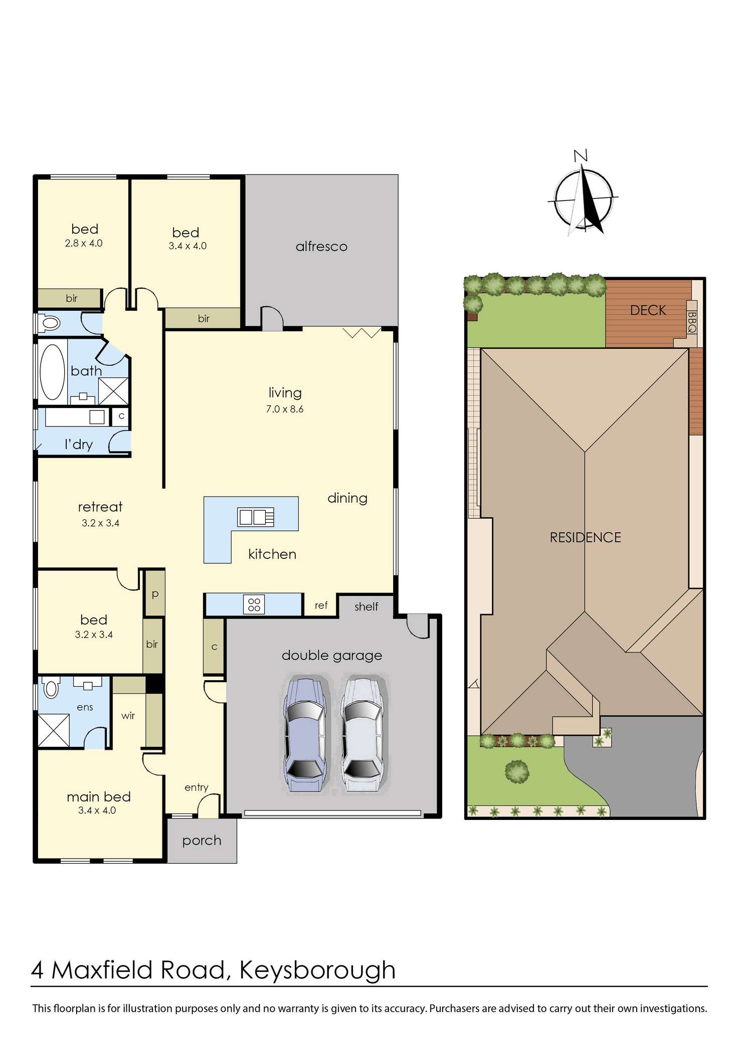 Floorplan of Homely house listing, 4 Maxfield Road, Keysborough VIC 3173