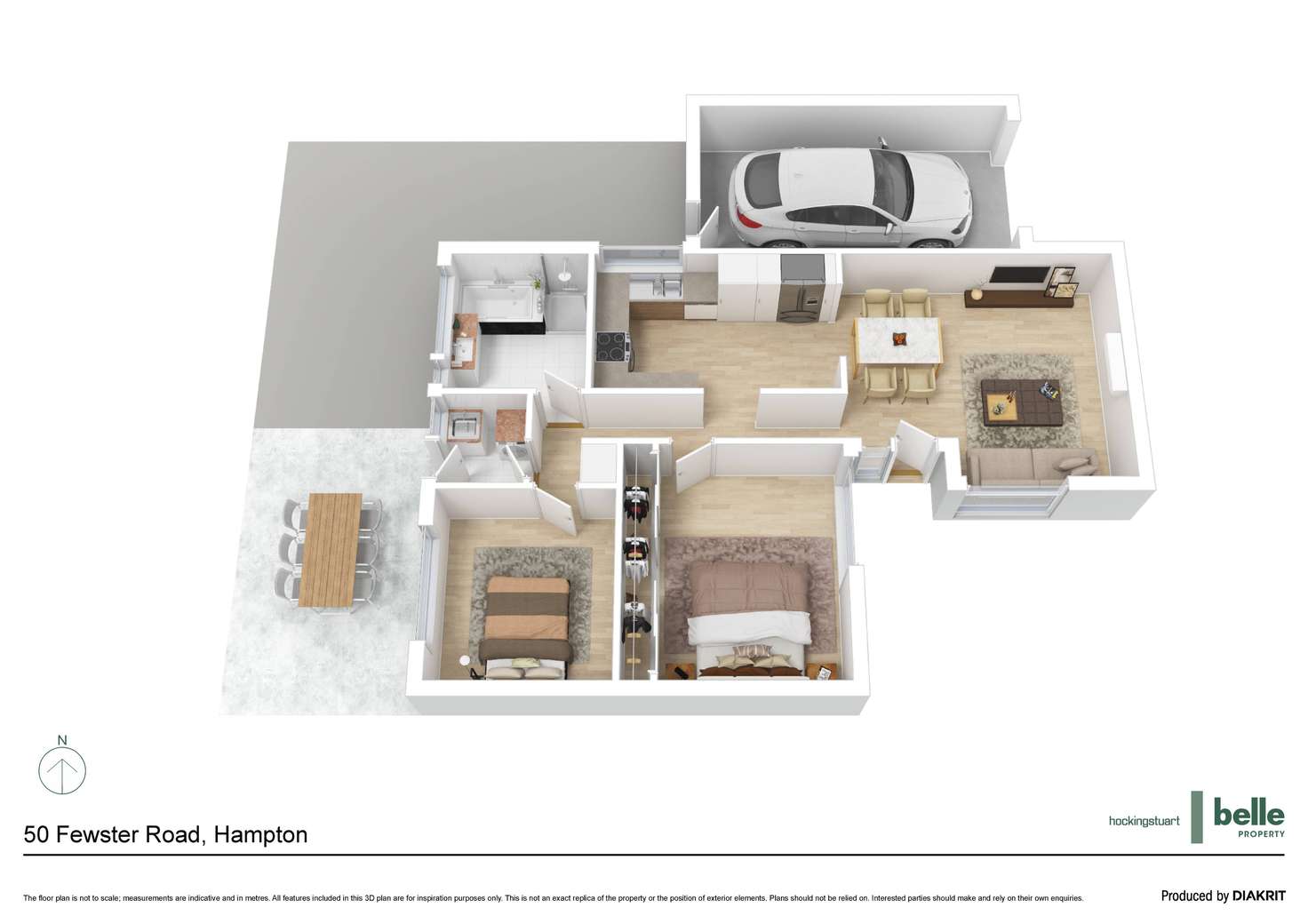 Floorplan of Homely unit listing, 2/50 Fewster Road, Hampton VIC 3188