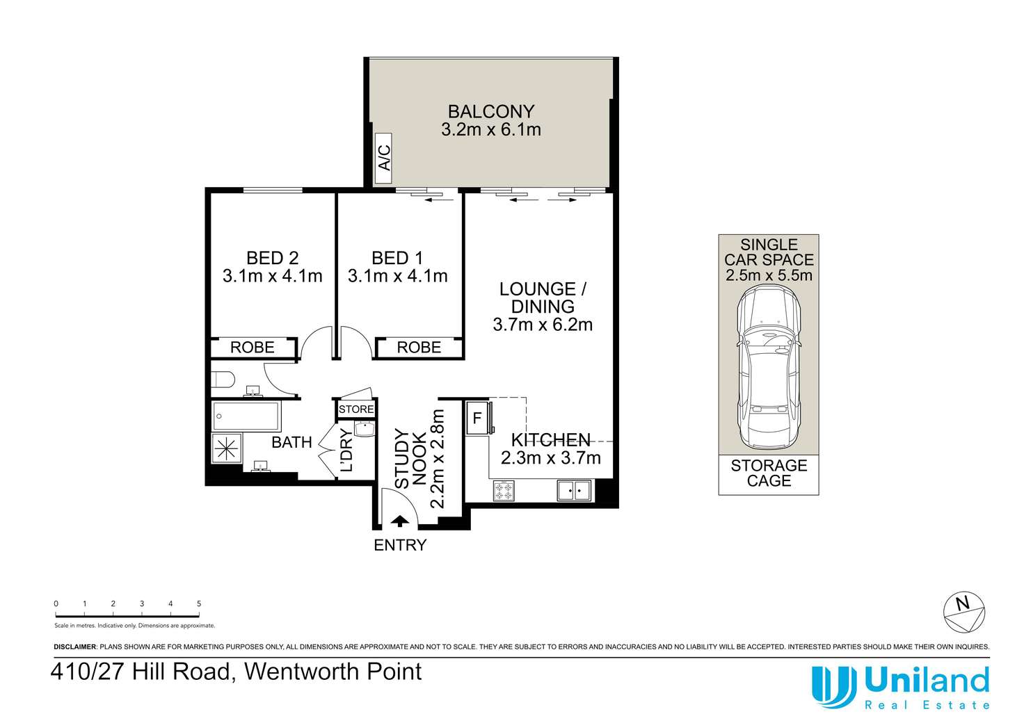 Floorplan of Homely apartment listing, 410/27 Hill Road, Wentworth Point NSW 2127