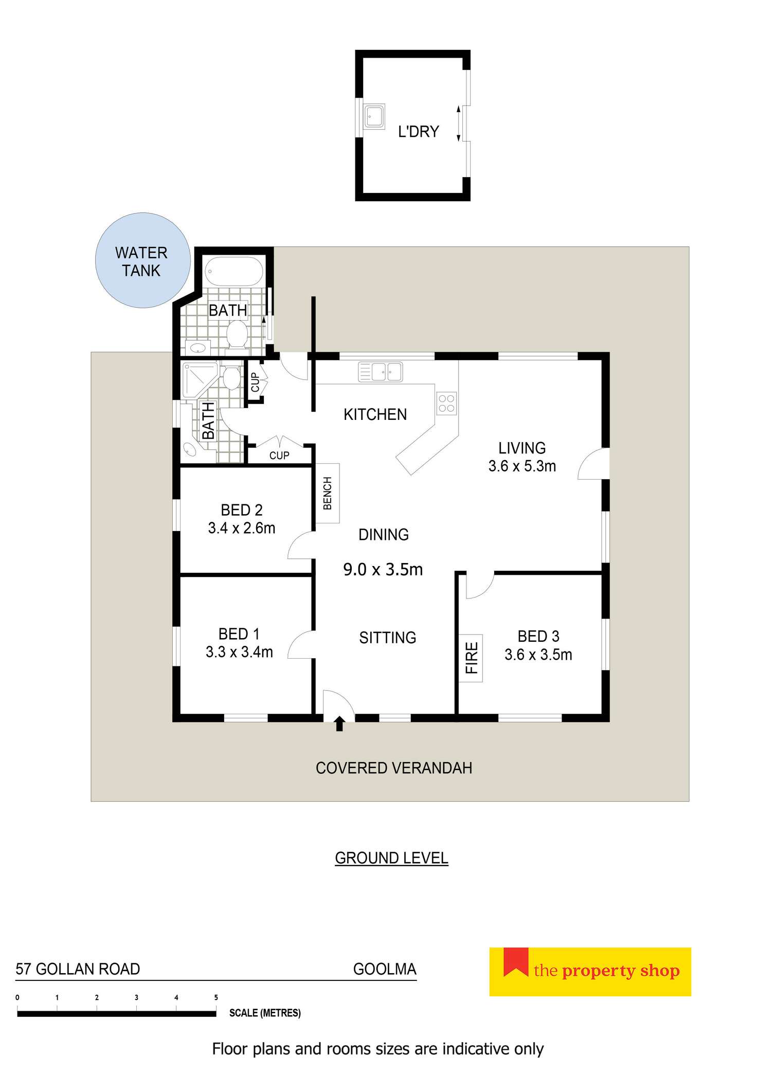 Floorplan of Homely house listing, 57 Gollan Road, Gulgong NSW 2852