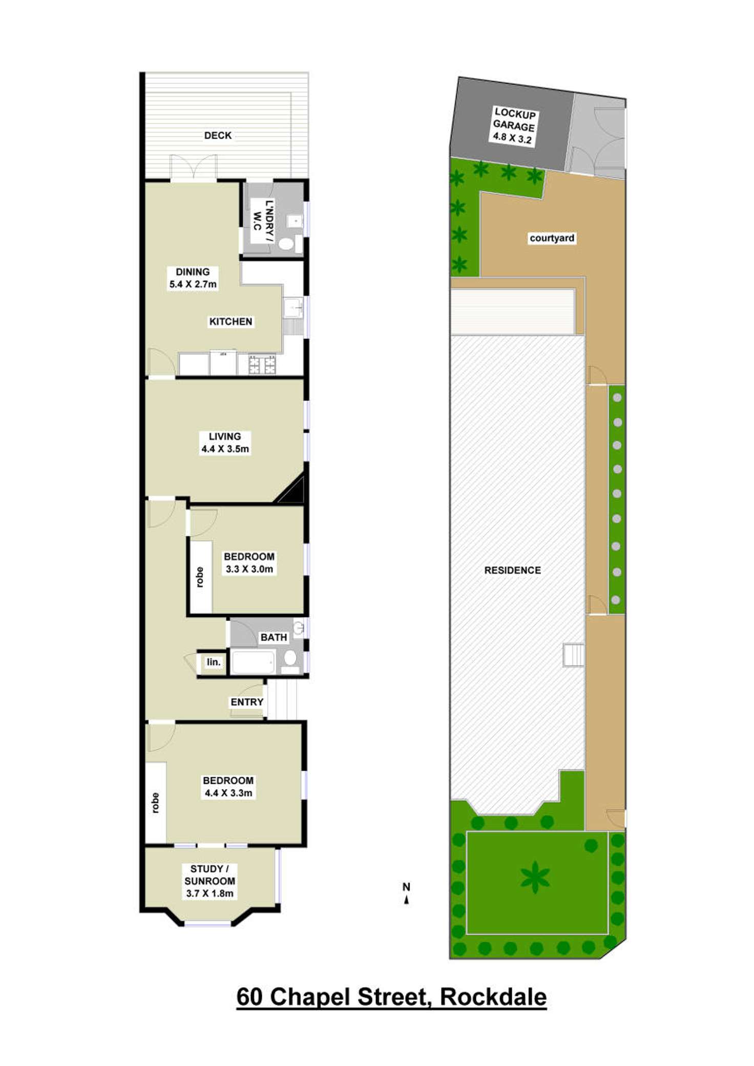 Floorplan of Homely semiDetached listing, 60 Chapel Street, Rockdale NSW 2216