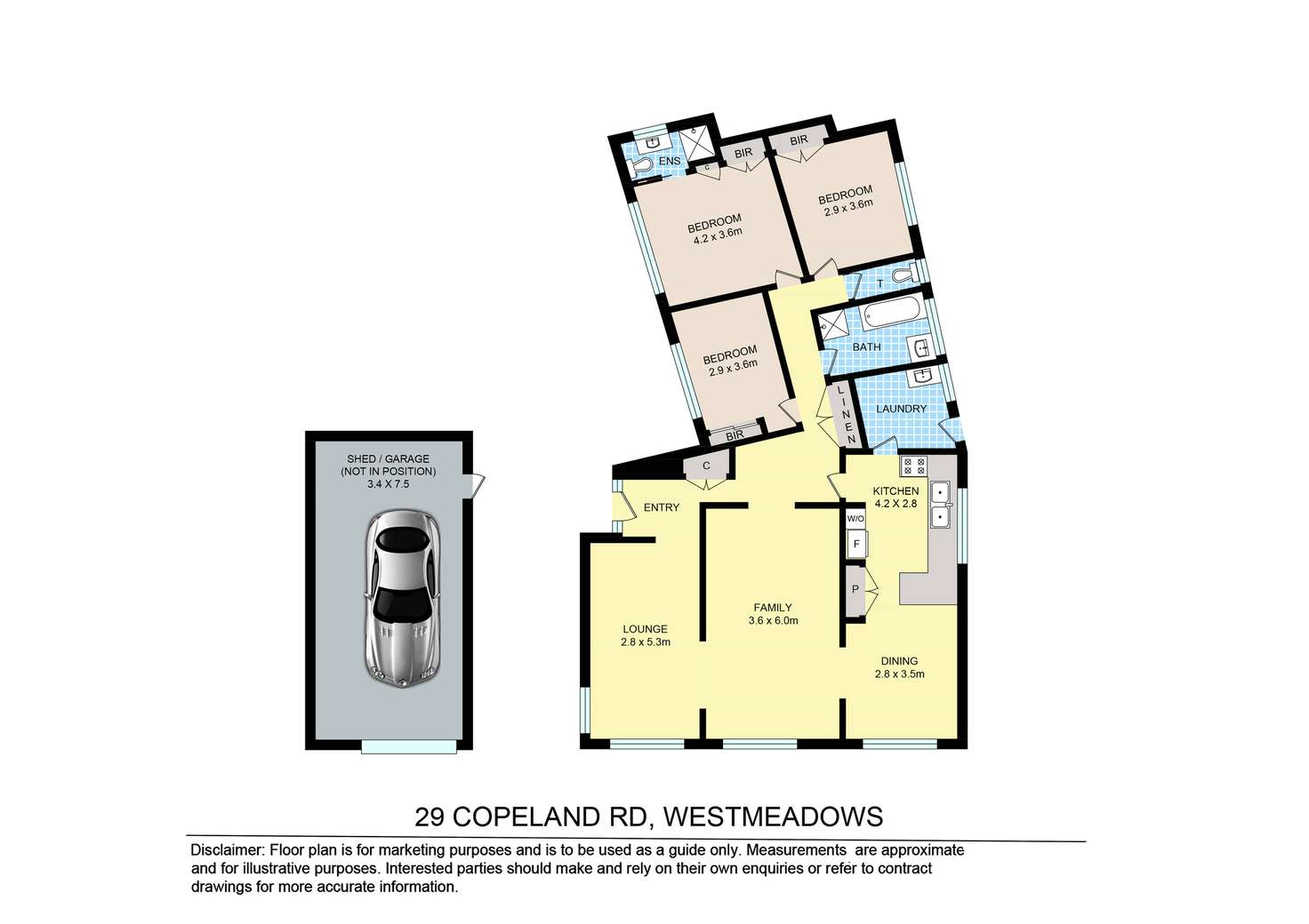 Floorplan of Homely house listing, 29 Copeland Road, Westmeadows VIC 3049