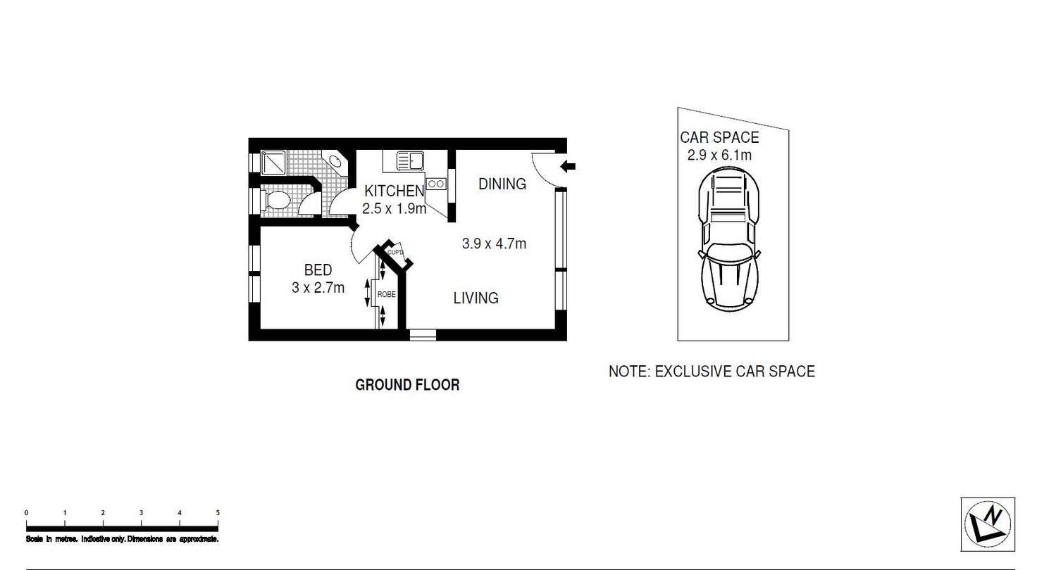 Floorplan of Homely apartment listing, 1/22 Eurobin Avenue, Manly NSW 2095