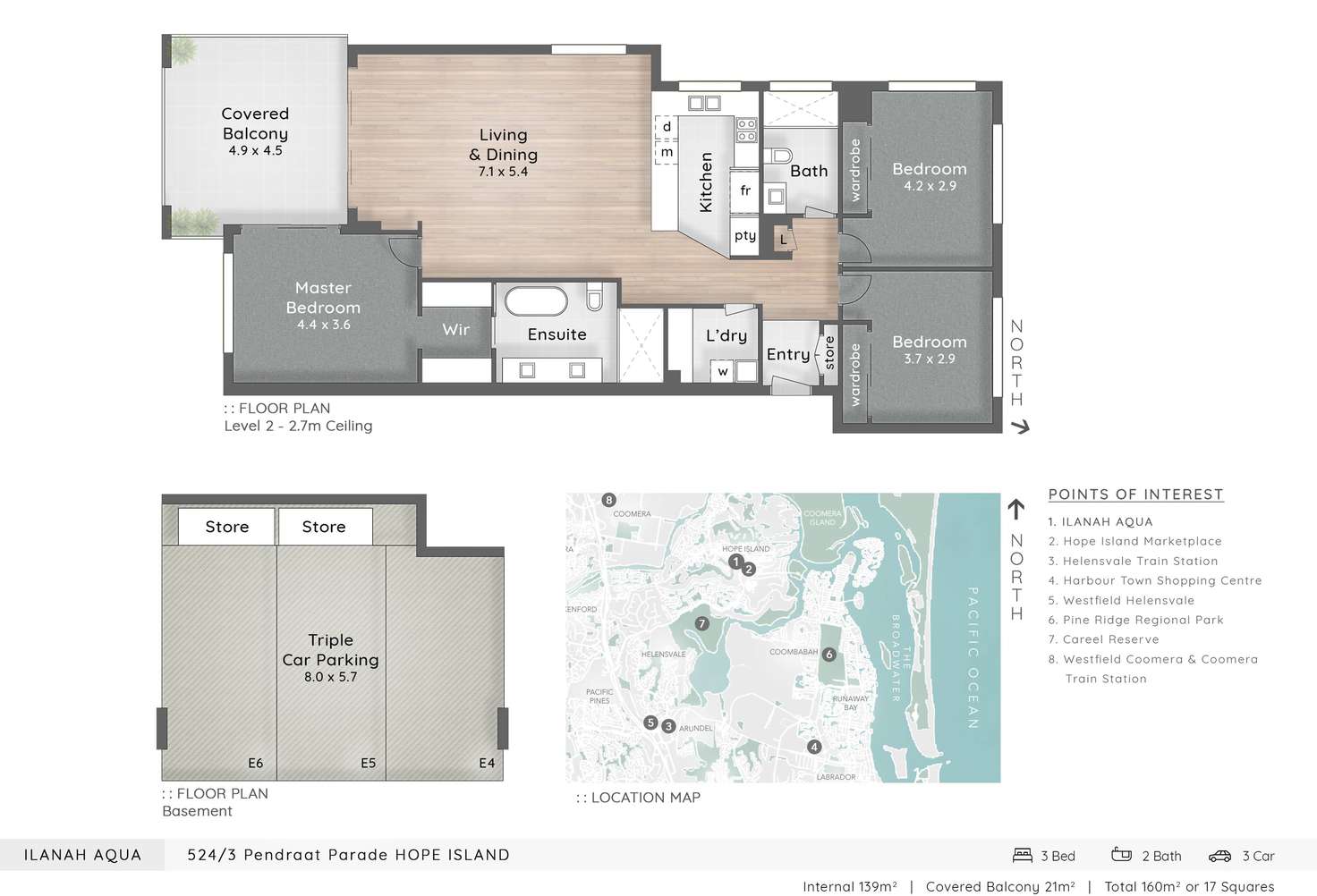 Floorplan of Homely apartment listing, 524/3 Pendraat Parade, Hope Island QLD 4212