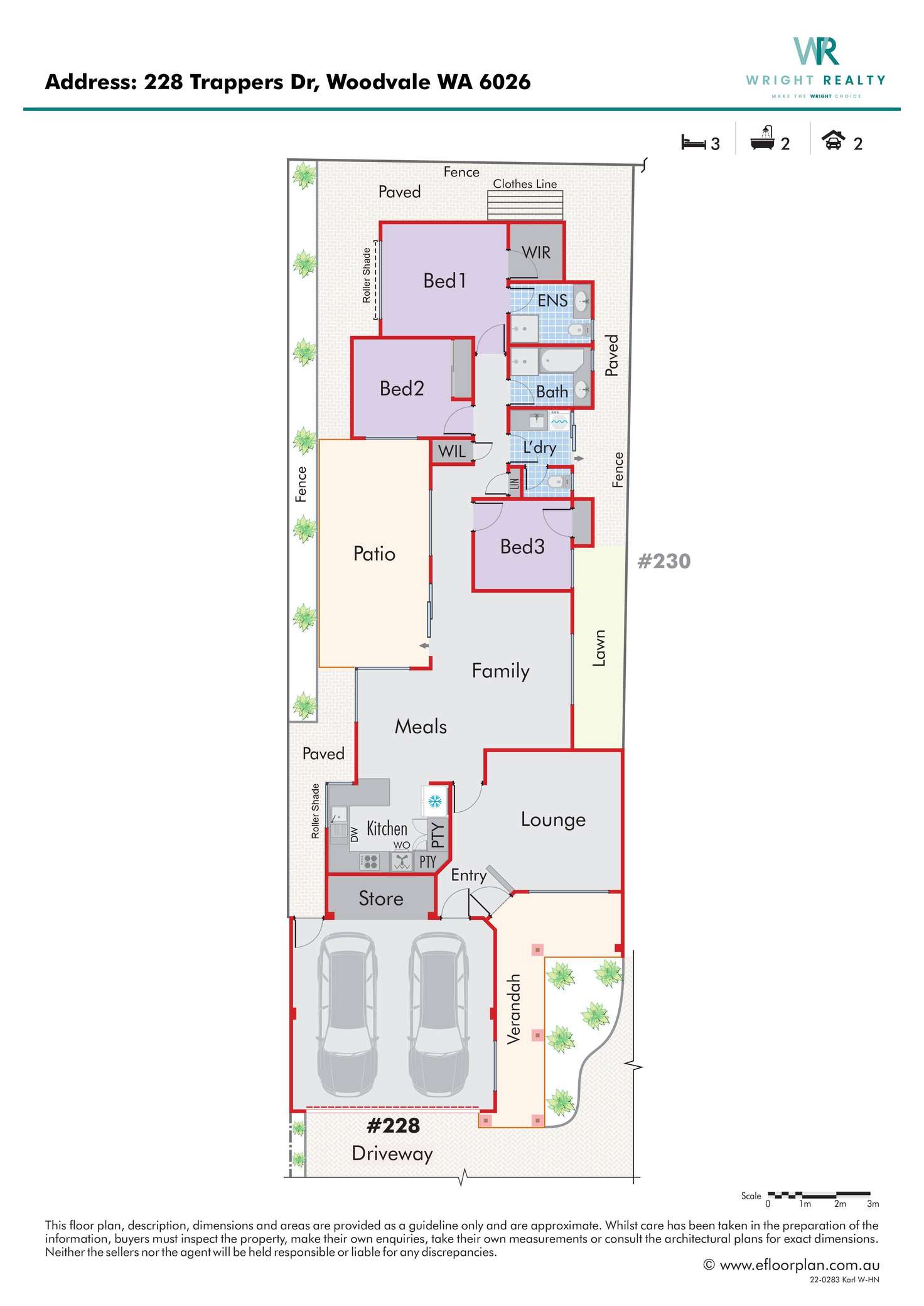 Floorplan of Homely house listing, 228 Trappers Drive, Woodvale WA 6026