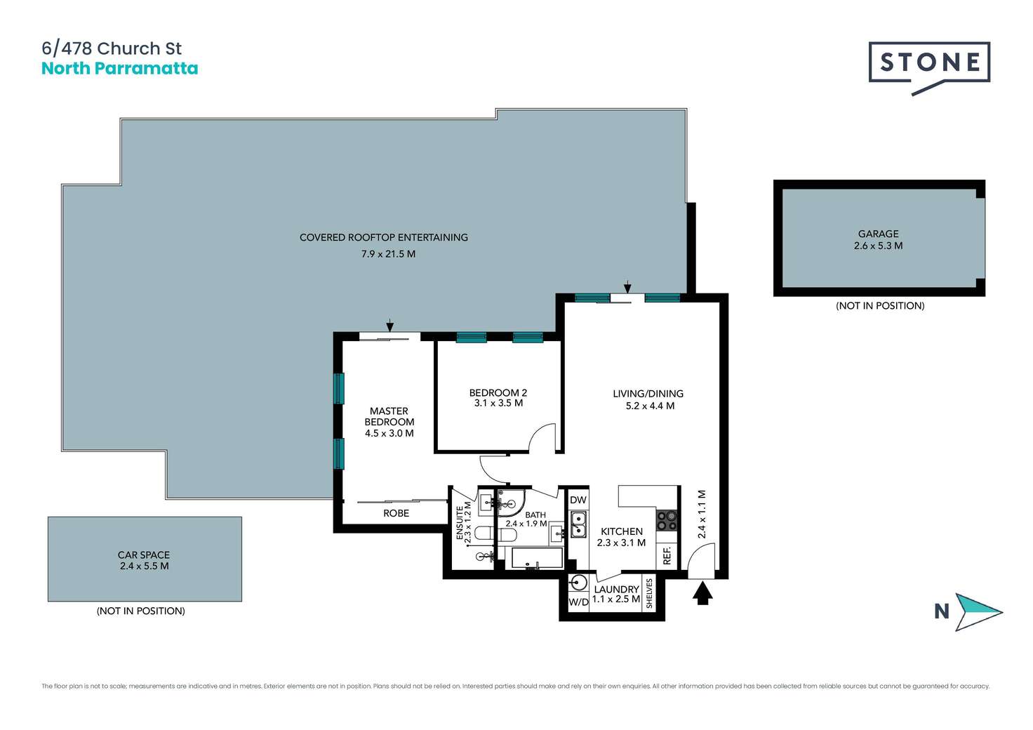 Floorplan of Homely apartment listing, 6/478 Church Street, North Parramatta NSW 2151