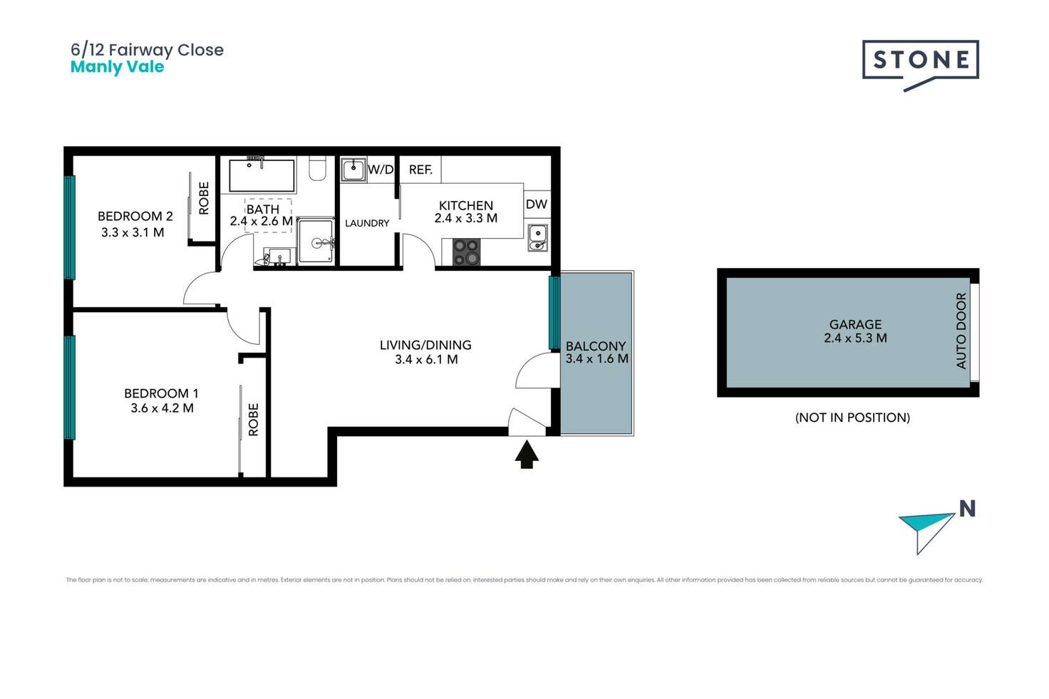 Floorplan of Homely apartment listing, 6/12 Fairway Close, Manly Vale NSW 2093