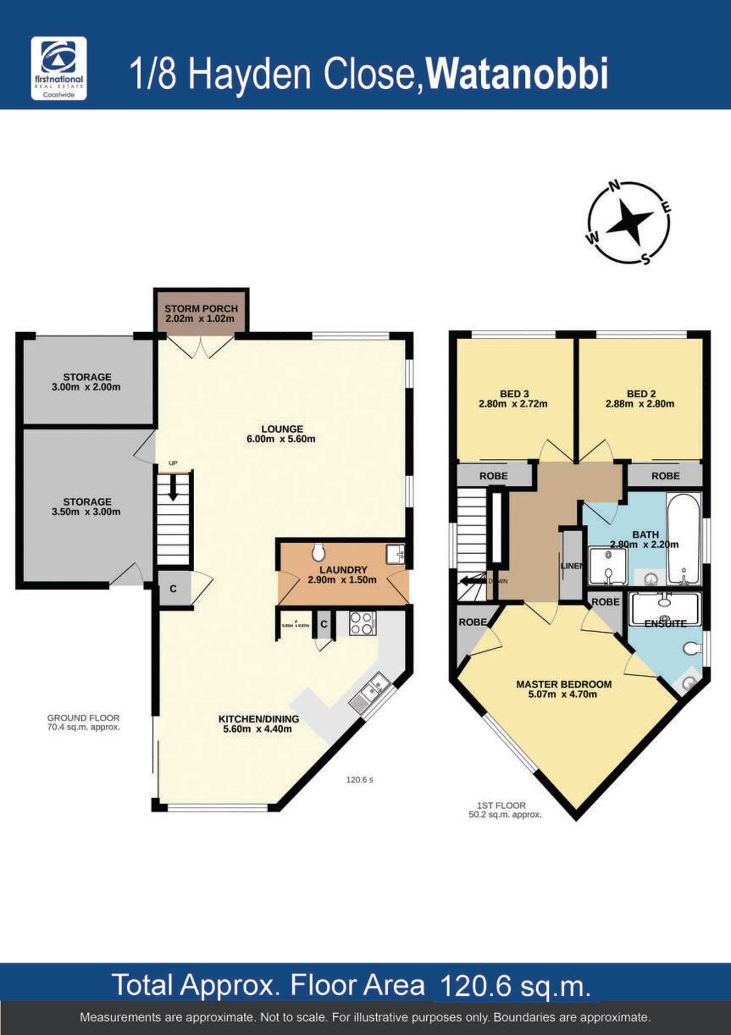 Floorplan of Homely townhouse listing, 1/8 Hayden Close, Watanobbi NSW 2259