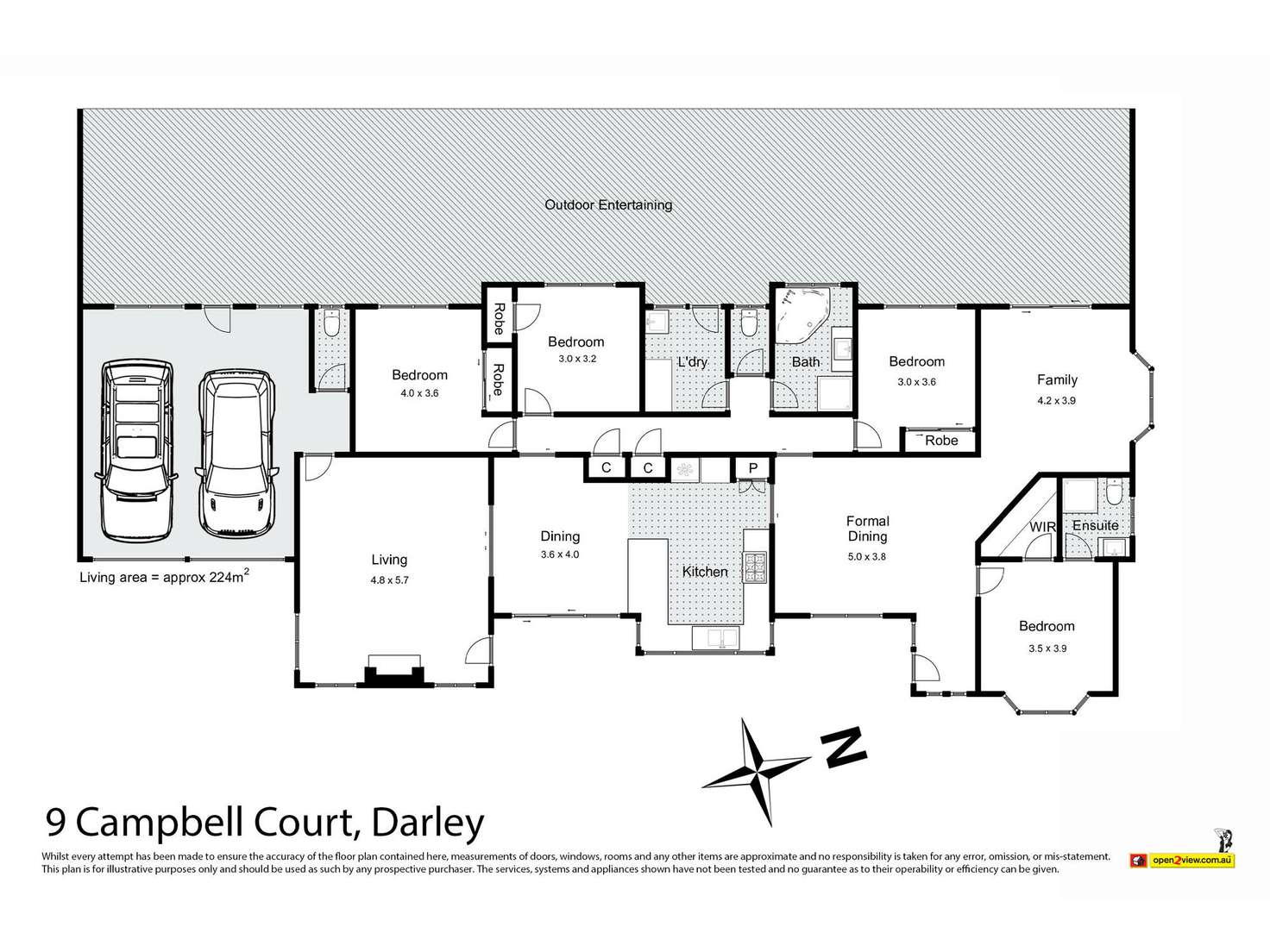 Floorplan of Homely house listing, 9 Campbell Court, Darley VIC 3340