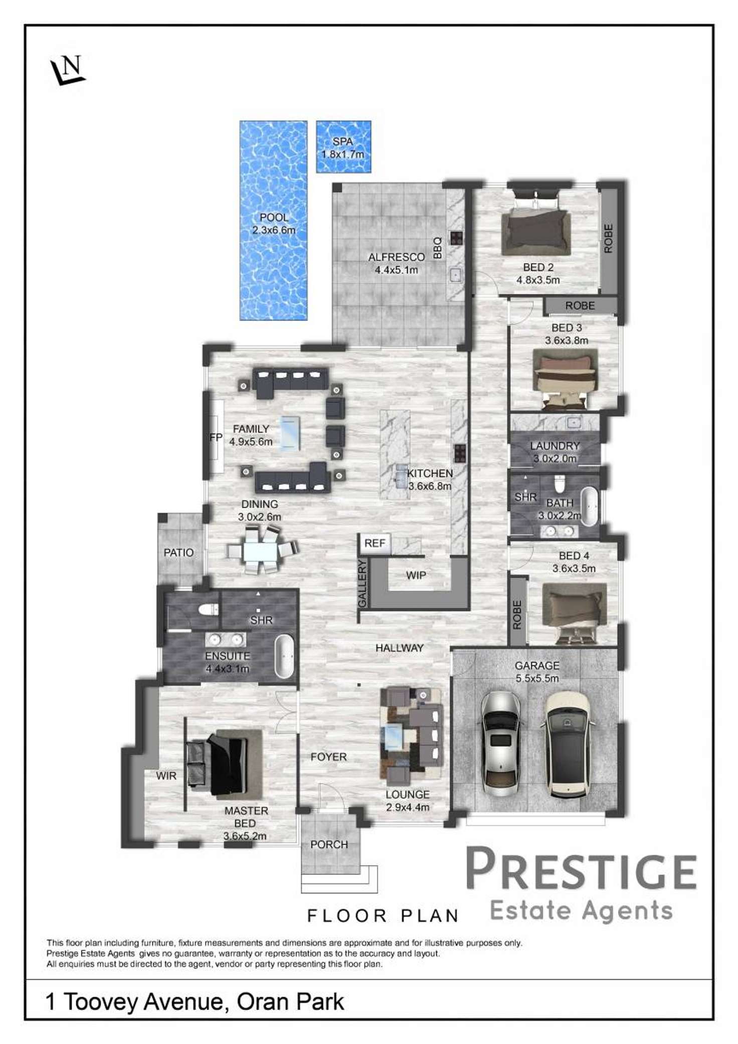 Floorplan of Homely house listing, 1 Toovey Avenue, Oran Park NSW 2570