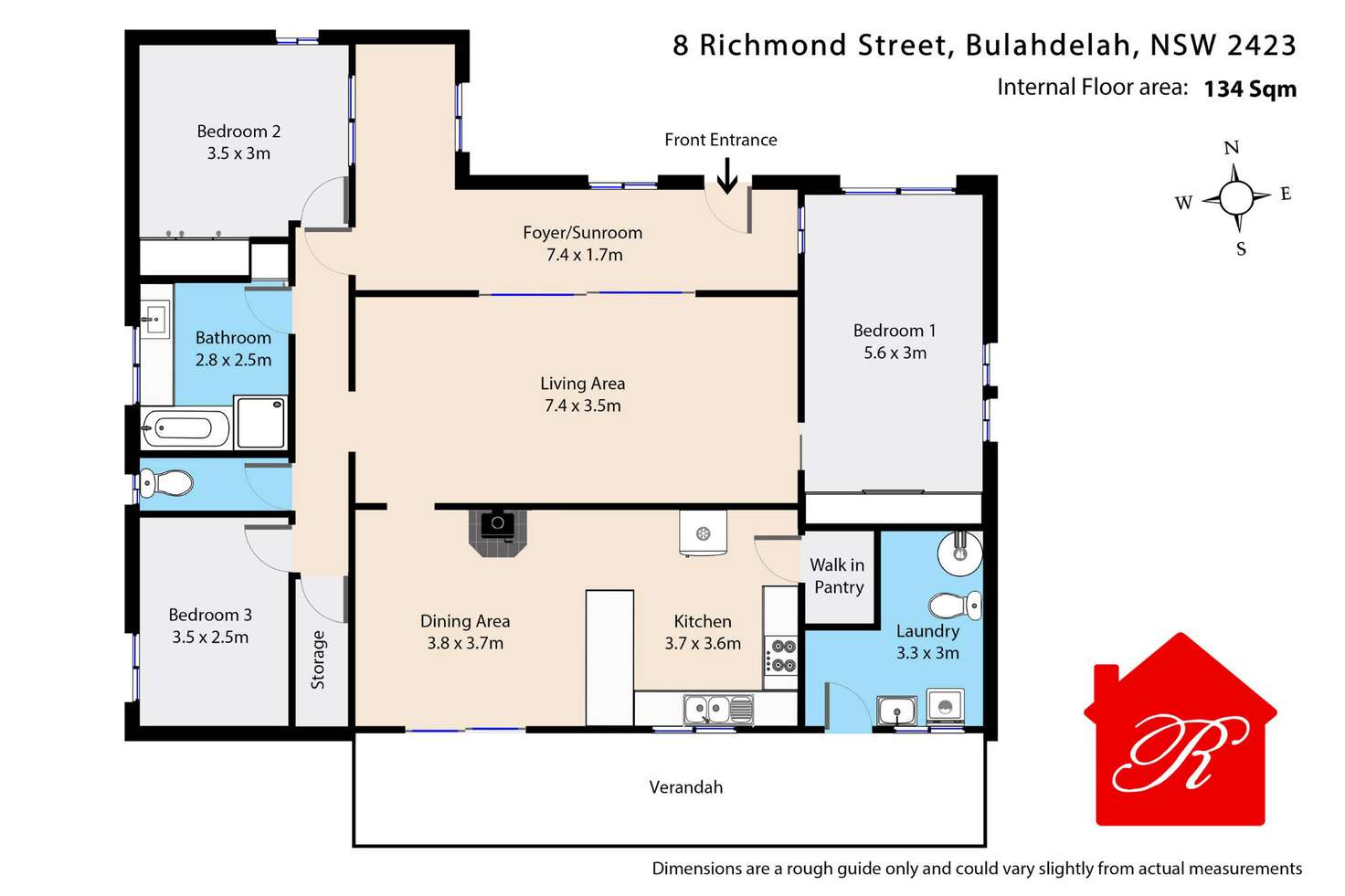 Floorplan of Homely house listing, 8 Richmond Street, Bulahdelah NSW 2423