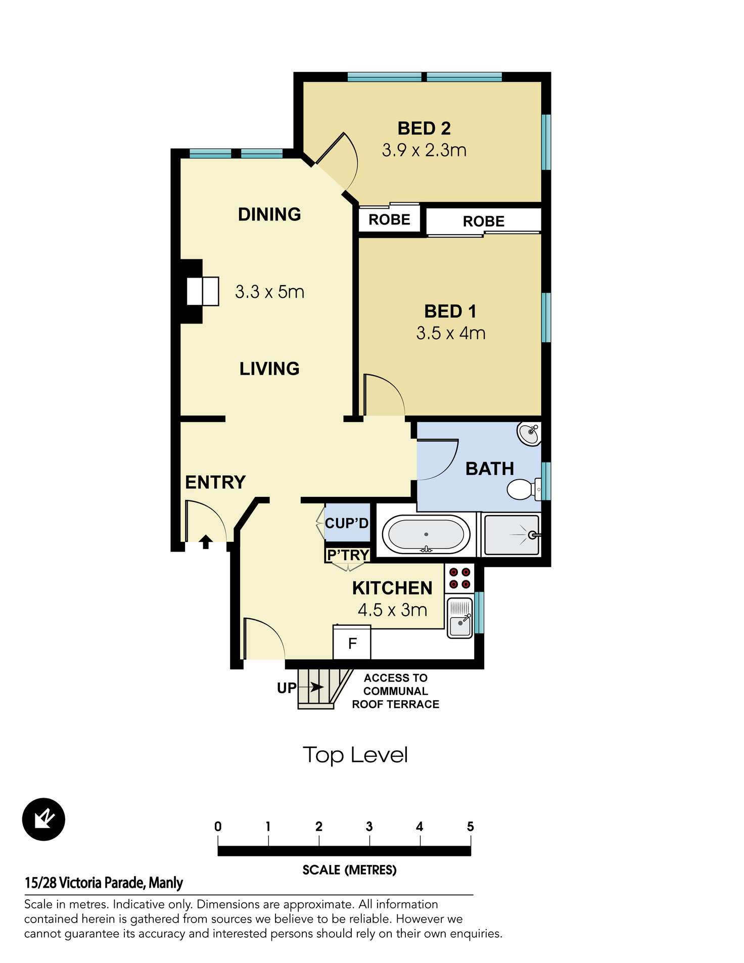 Floorplan of Homely apartment listing, 15/28 Victoria Parade, Manly NSW 2095