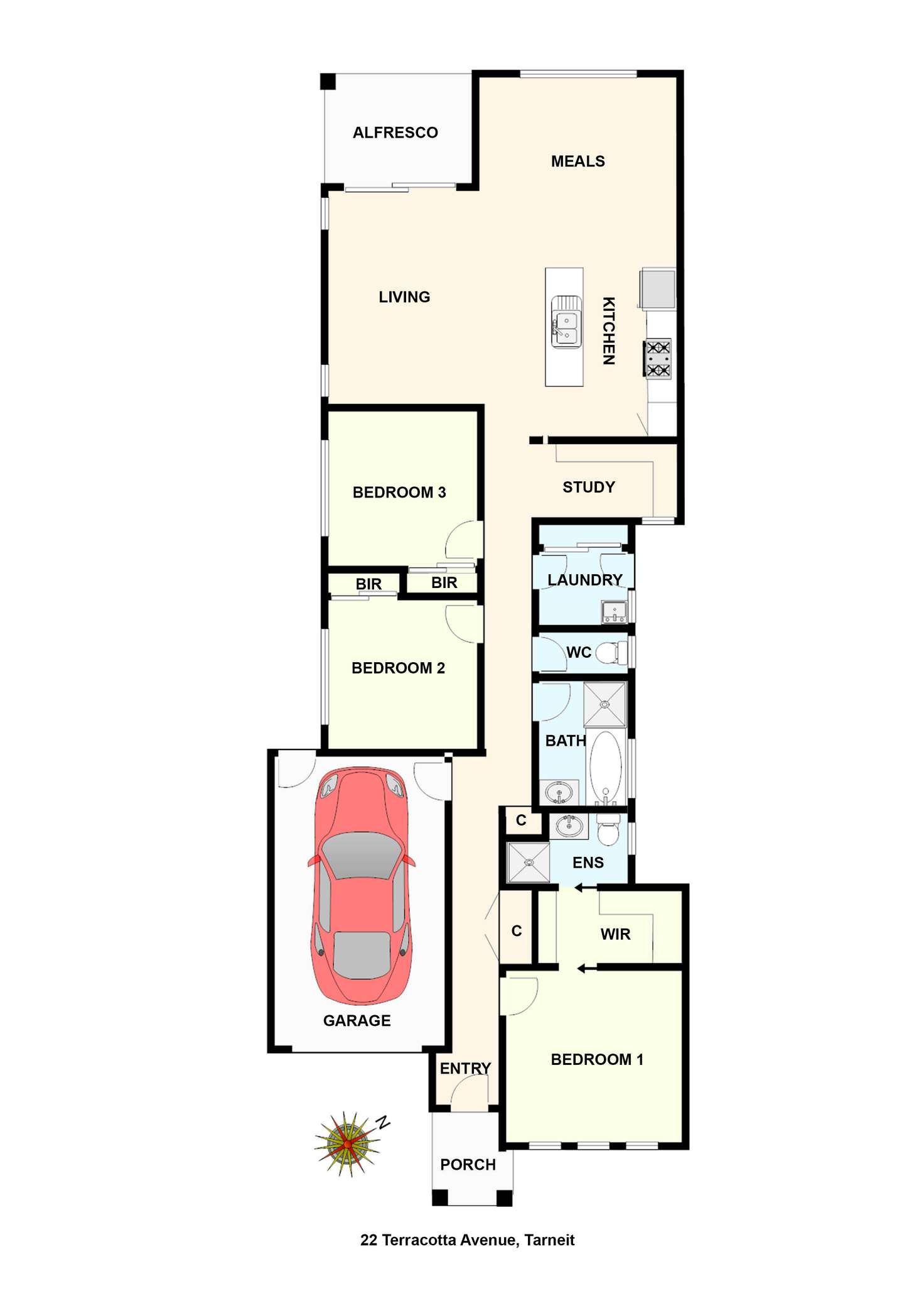 Floorplan of Homely house listing, 22 Terracotta Avenue, Tarneit VIC 3029