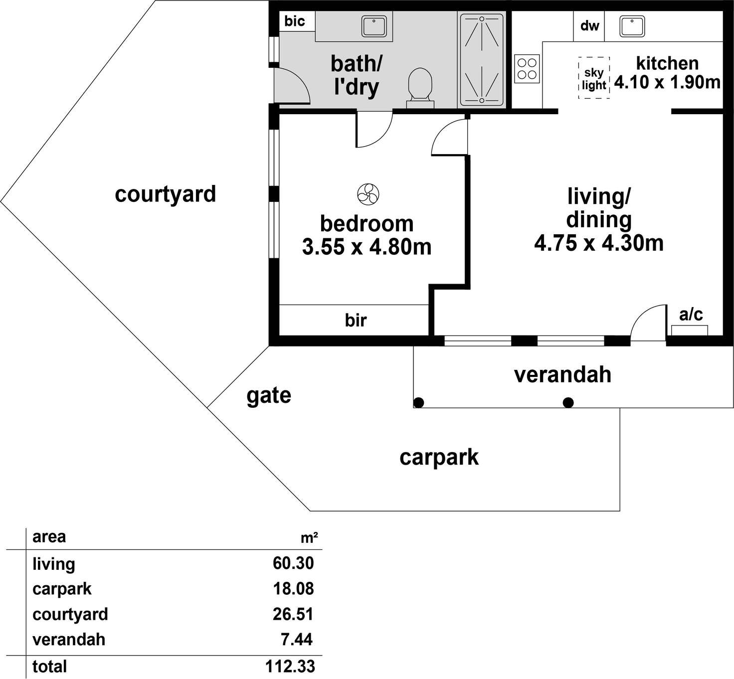 Floorplan of Homely unit listing, 2/414 Carrington Street, Adelaide SA 5000