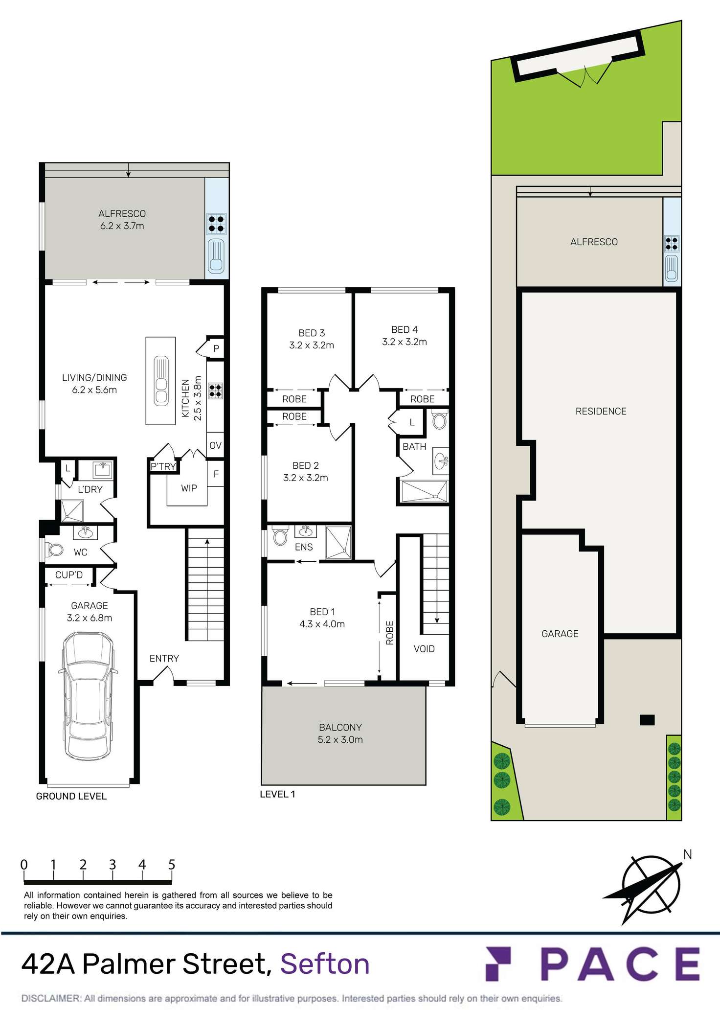 Floorplan of Homely semiDetached listing, 42A Palmer Street, Sefton NSW 2162