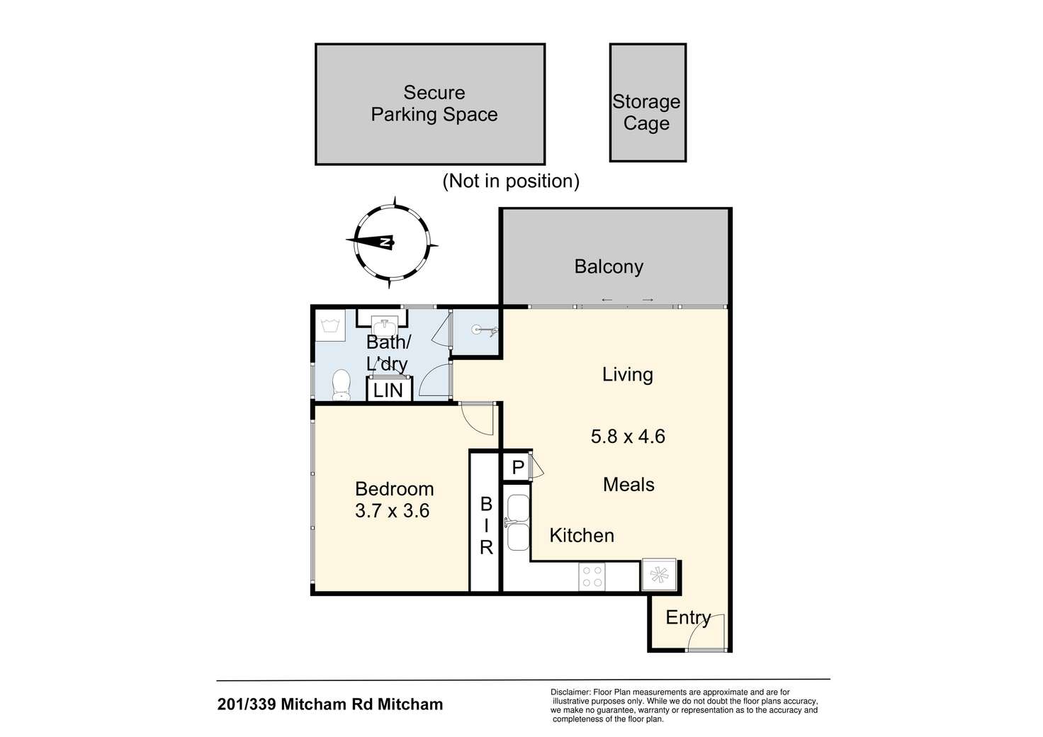 Floorplan of Homely apartment listing, 201/339 Mitcham Road, Mitcham VIC 3132