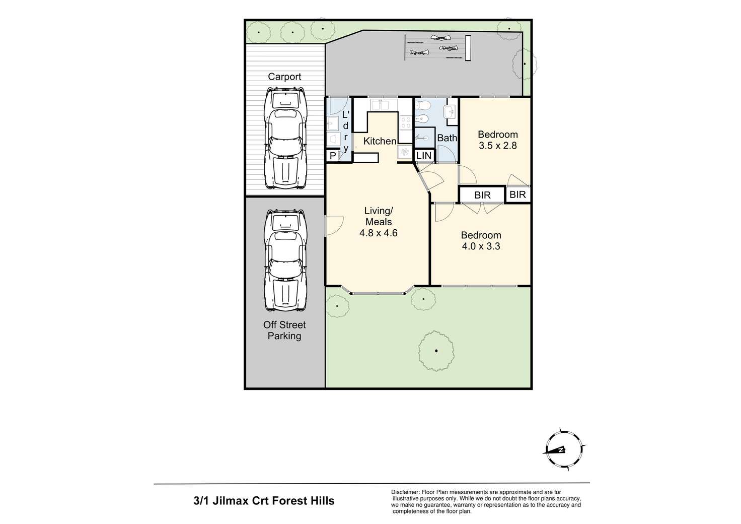 Floorplan of Homely unit listing, 3/1 Jilmax Court, Forest Hill VIC 3131