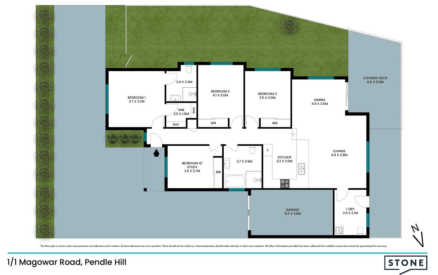 Floorplan of Homely semiDetached listing, 1/1 Magowar Road, Pendle Hill NSW 2145