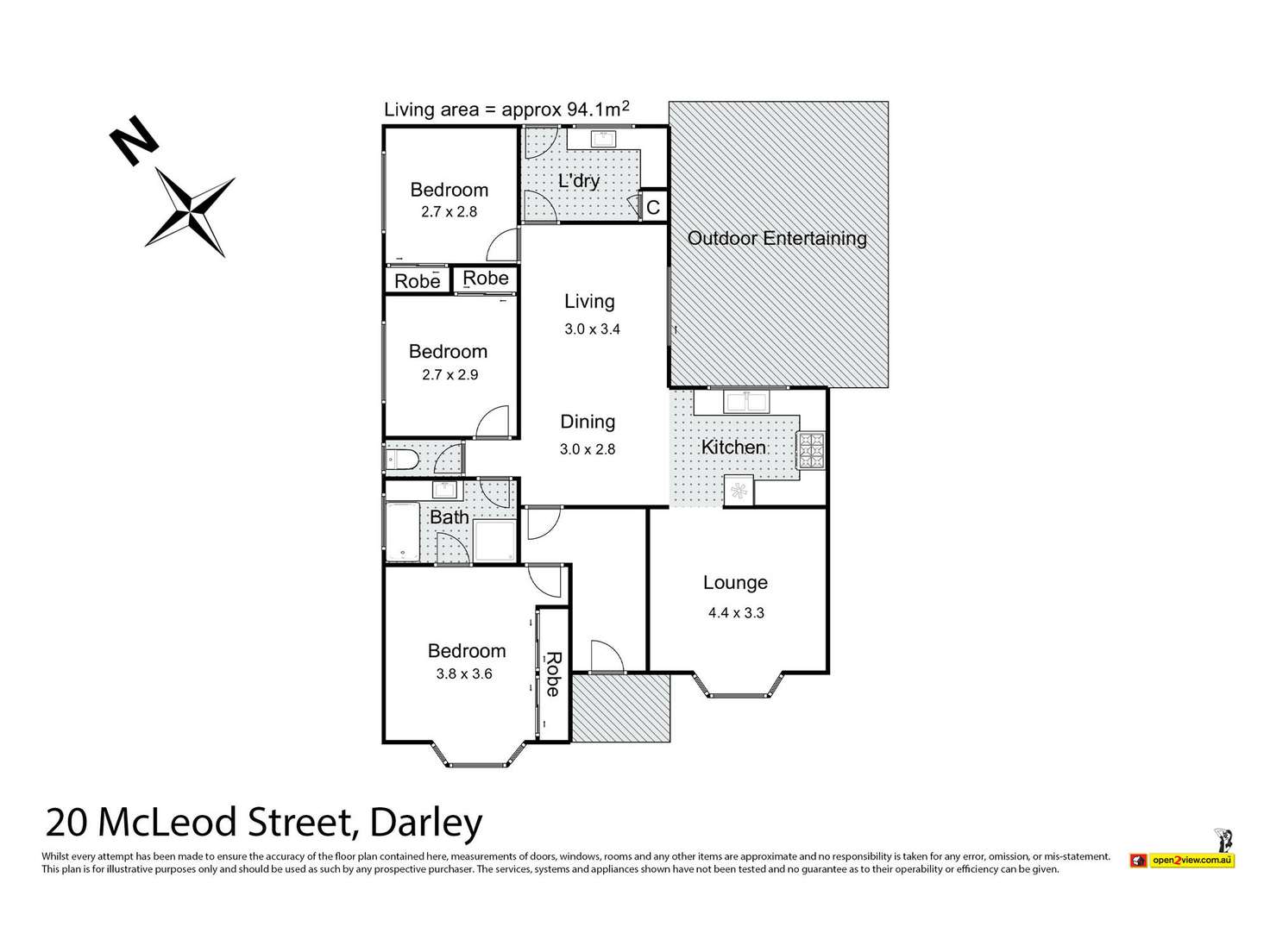 Floorplan of Homely house listing, 20 McLeod Drive, Darley VIC 3340