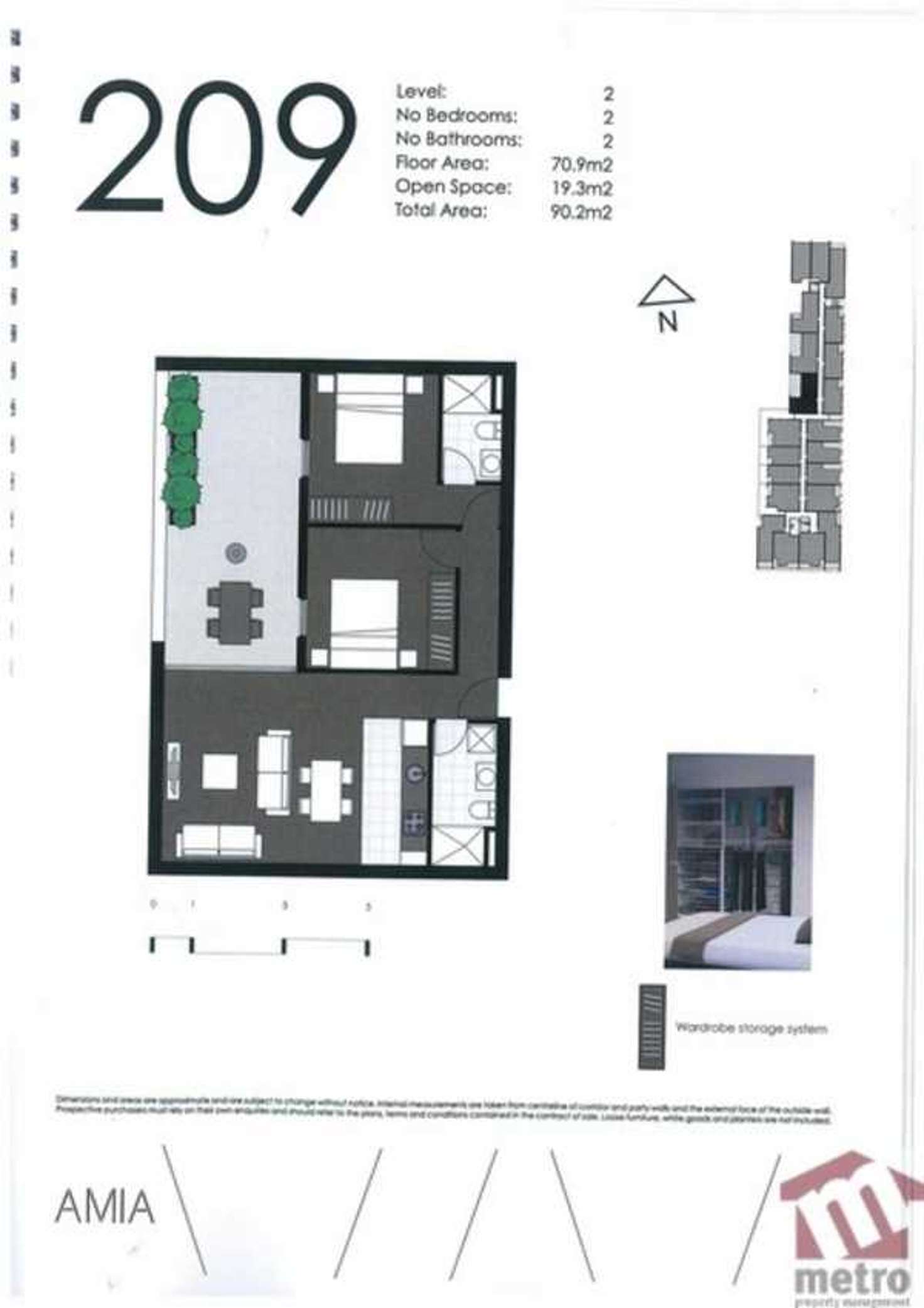 Floorplan of Homely apartment listing, 209/1 Brunswick Road, Brunswick VIC 3056