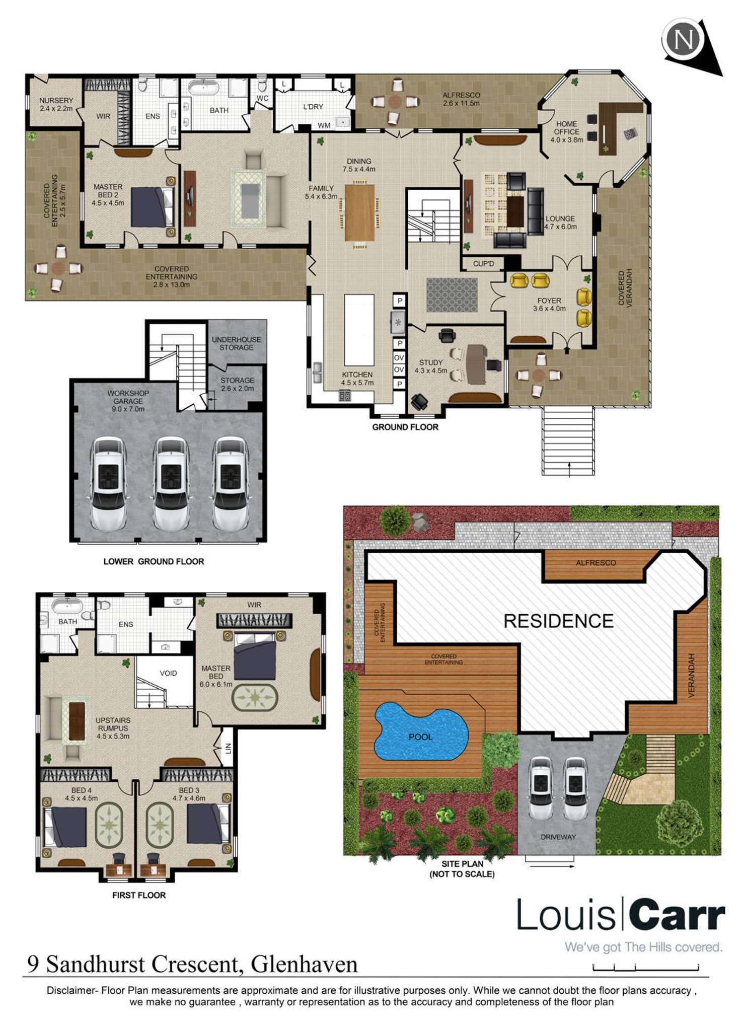 Floorplan of Homely house listing, 9 Sandhurst Crescent, Glenhaven NSW 2156