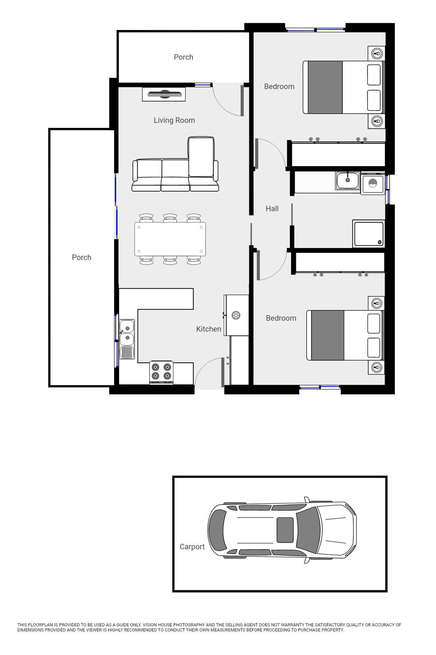 Floorplan of Homely townhouse listing, 1/26 Elouera Drive, Irymple VIC 3498