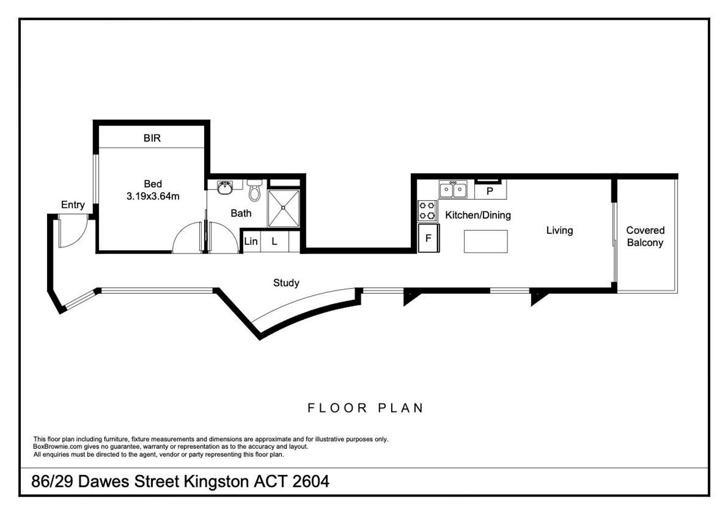 Floorplan of Homely apartment listing, 86/29 Dawes Street, Kingston ACT 2604