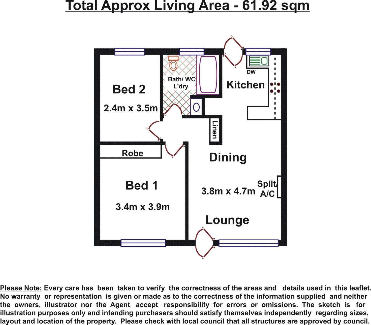 Floorplan of Homely unit listing, 8/1A Winston Avenue, Cumberland Park SA 5041