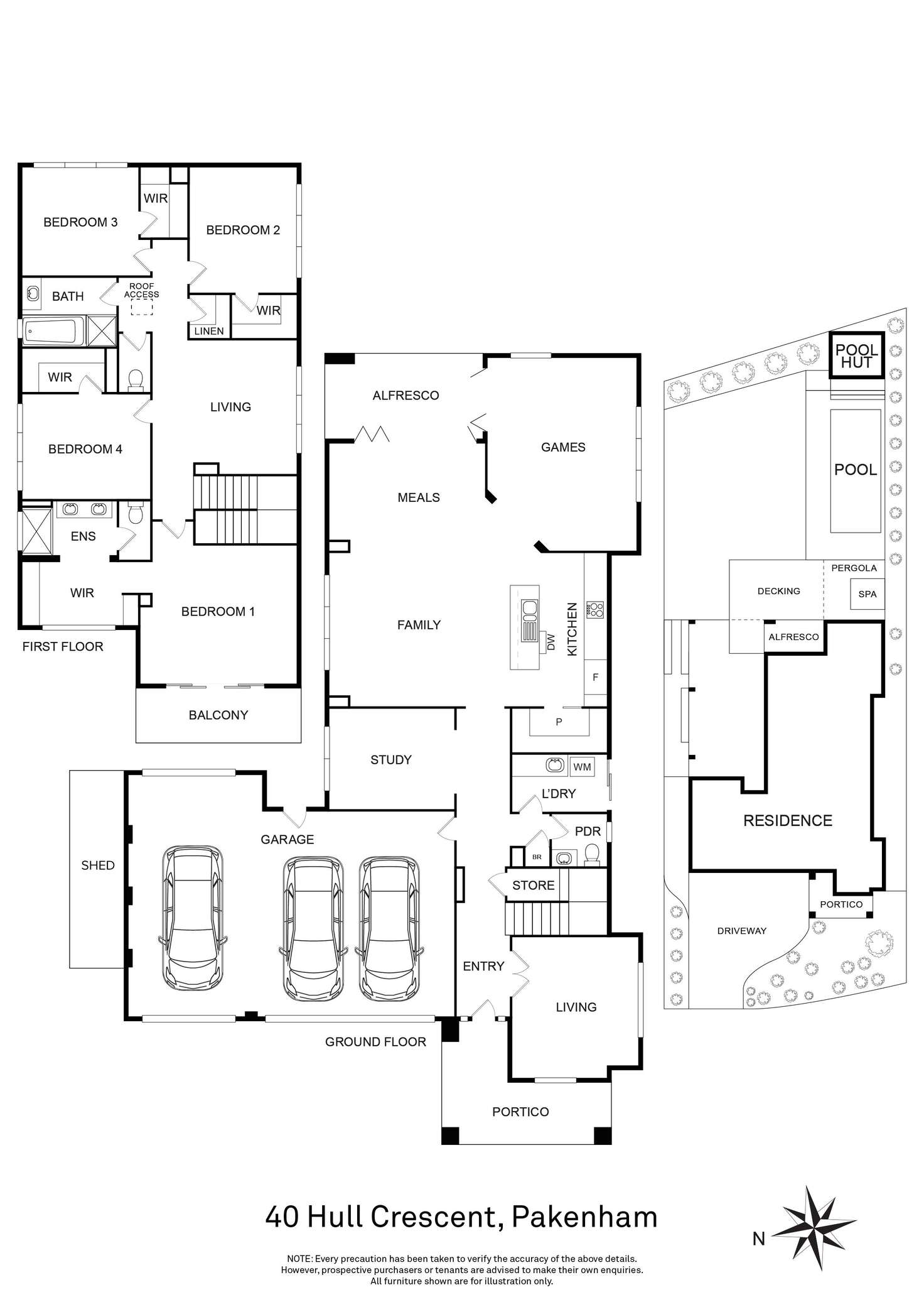 Floorplan of Homely house listing, 40 Hull Crescent, Pakenham VIC 3810