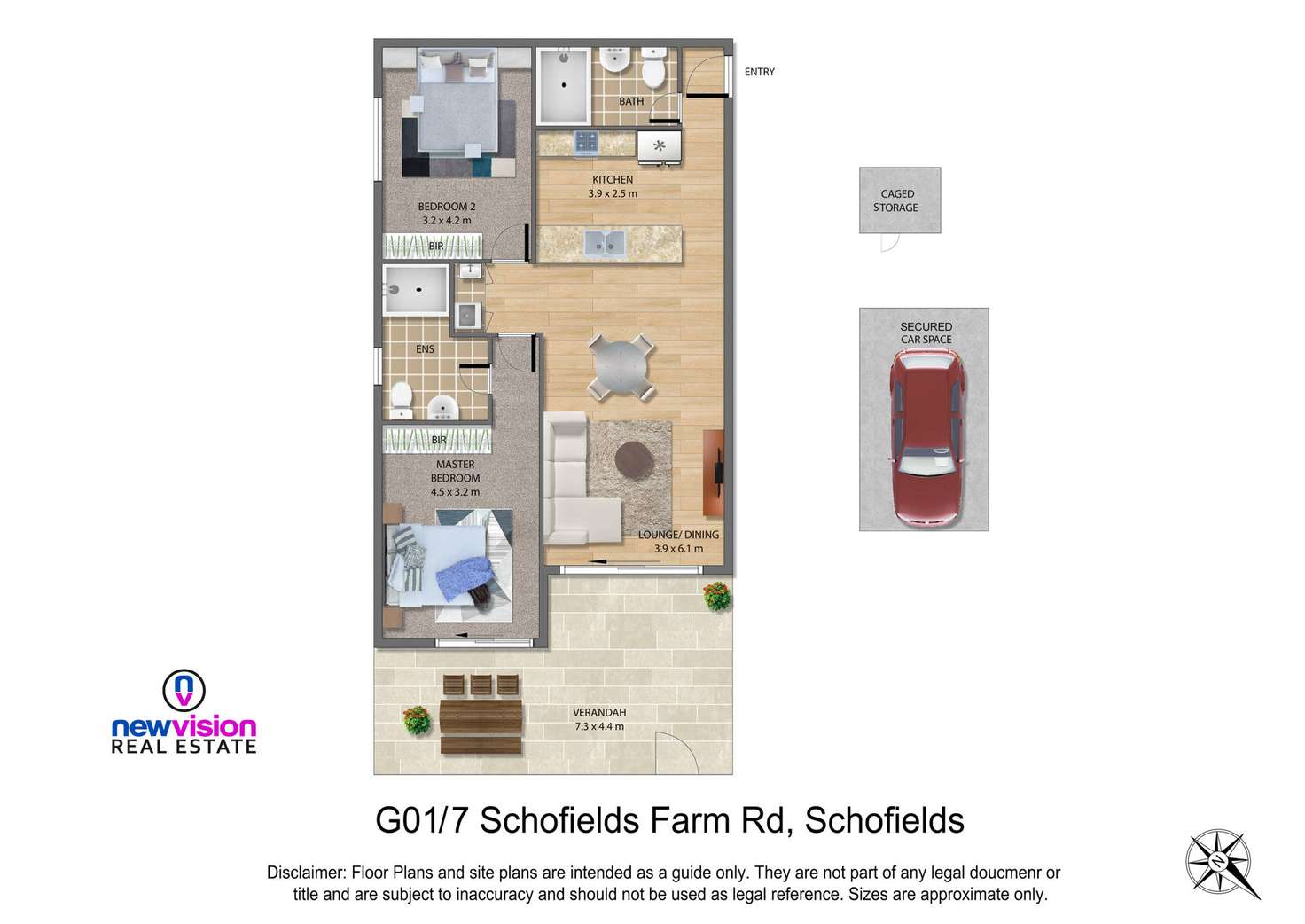 Floorplan of Homely apartment listing, G01/7 Schofields Farm Road, Schofields NSW 2762