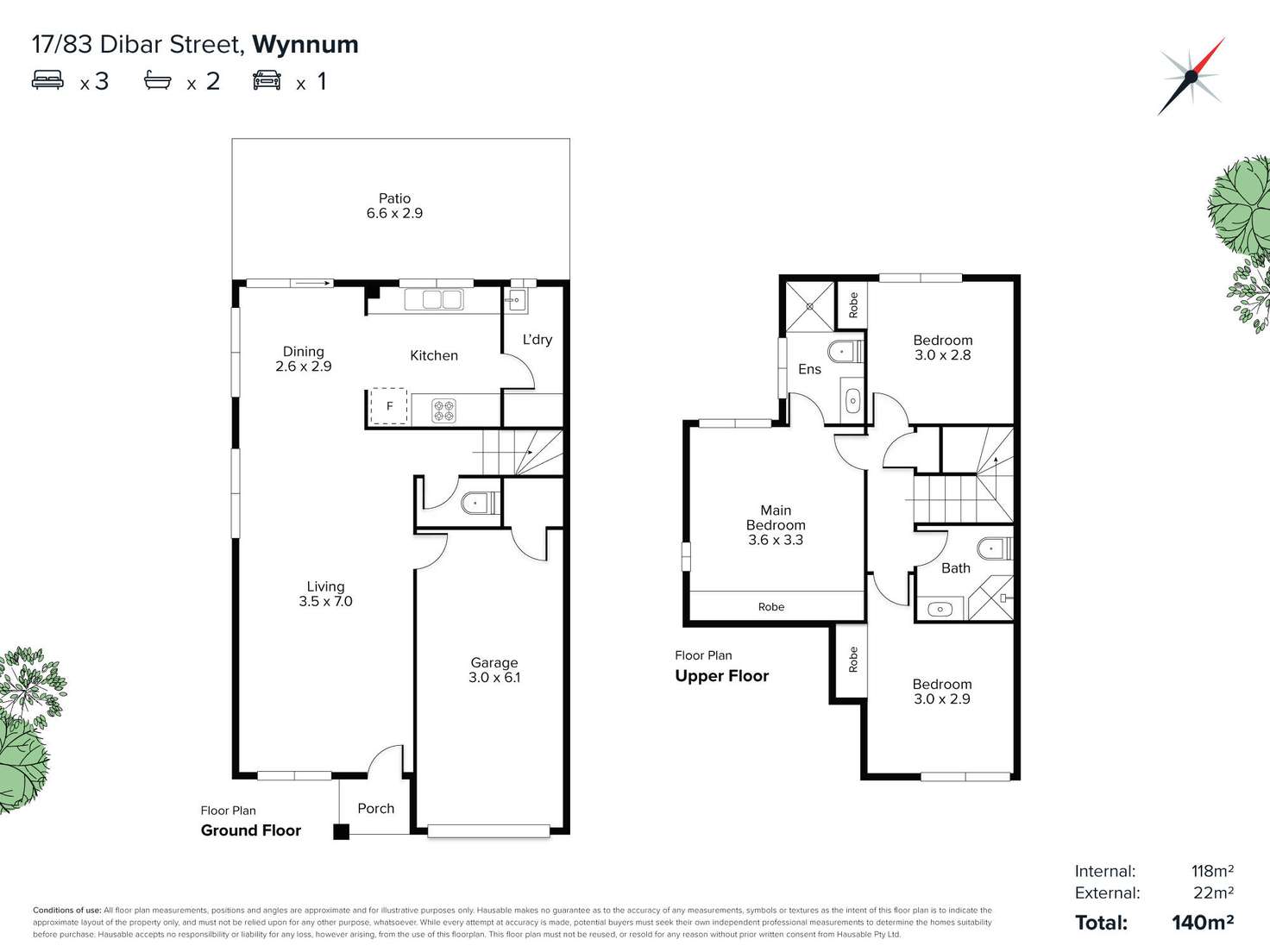 Floorplan of Homely townhouse listing, 17/83 Dibar Street, Wynnum QLD 4178