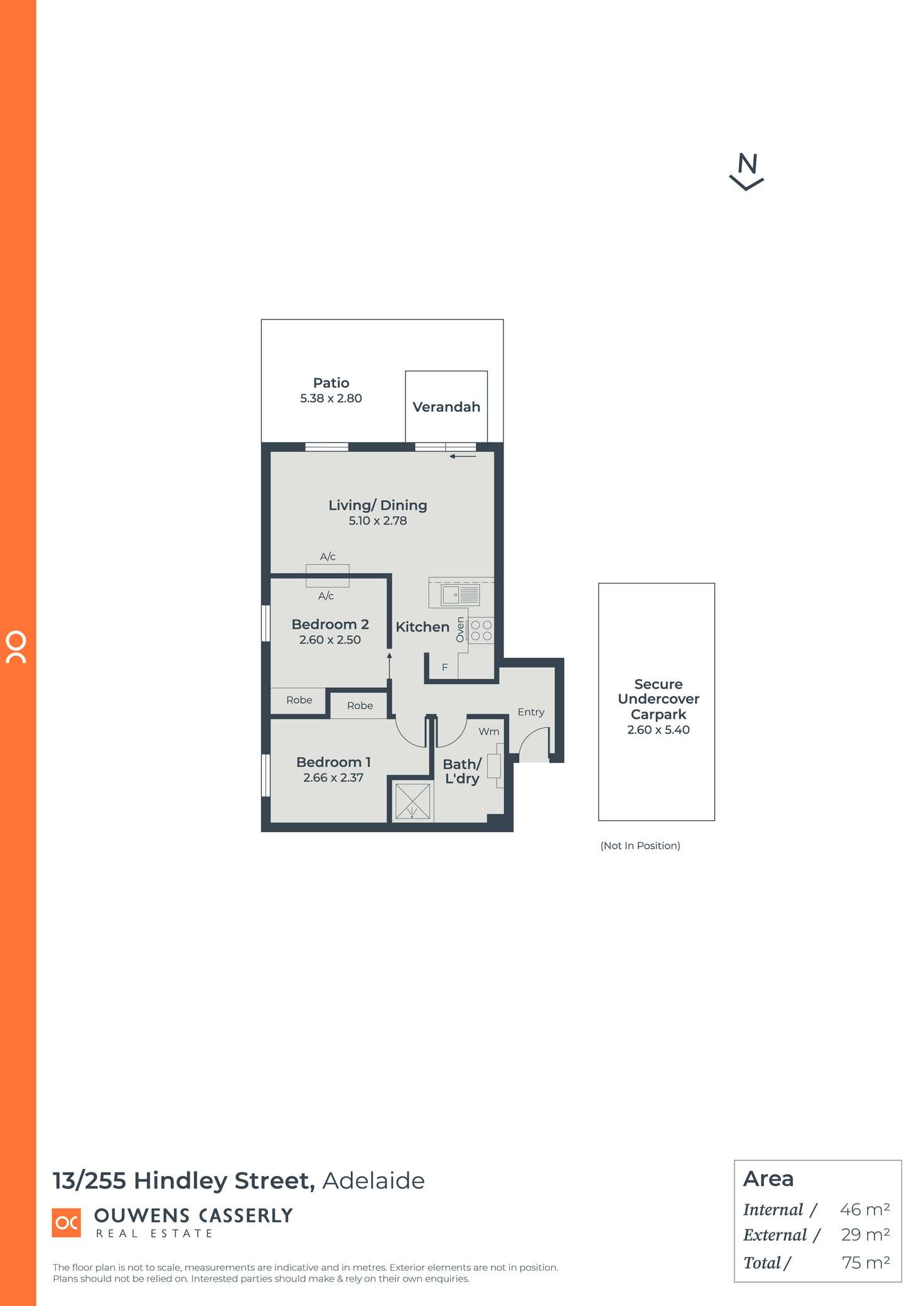 Floorplan of Homely apartment listing, 13/255 Hindley Street, Adelaide SA 5000