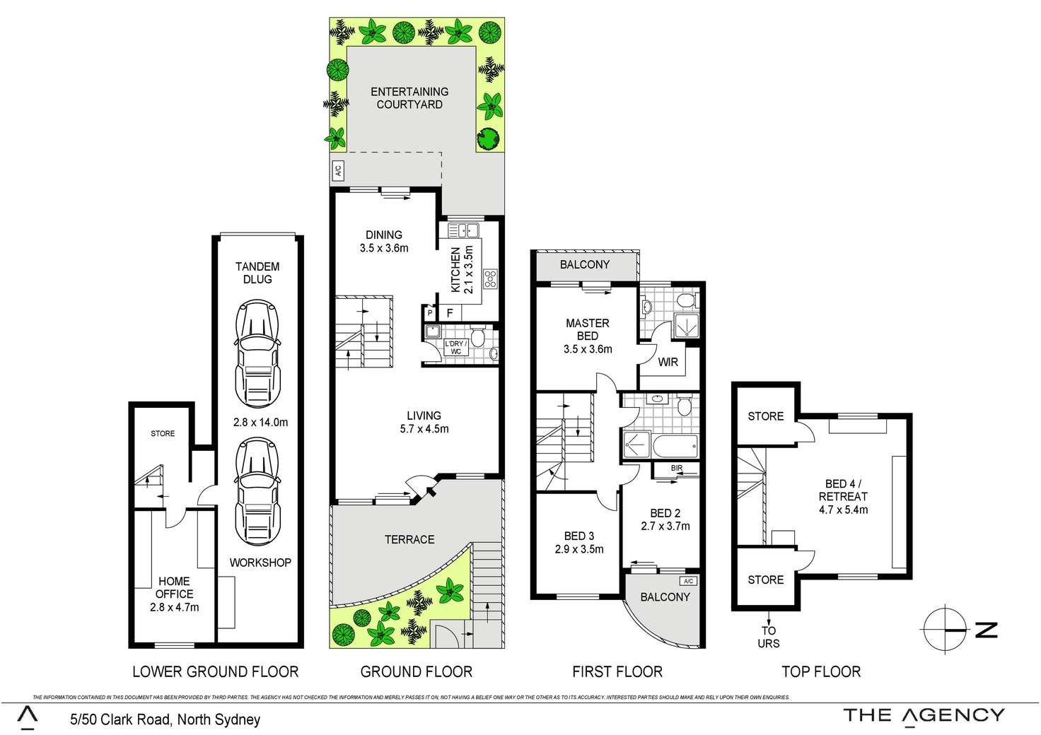 Floorplan of Homely townhouse listing, 5/50-60 Clark Road, North Sydney NSW 2060