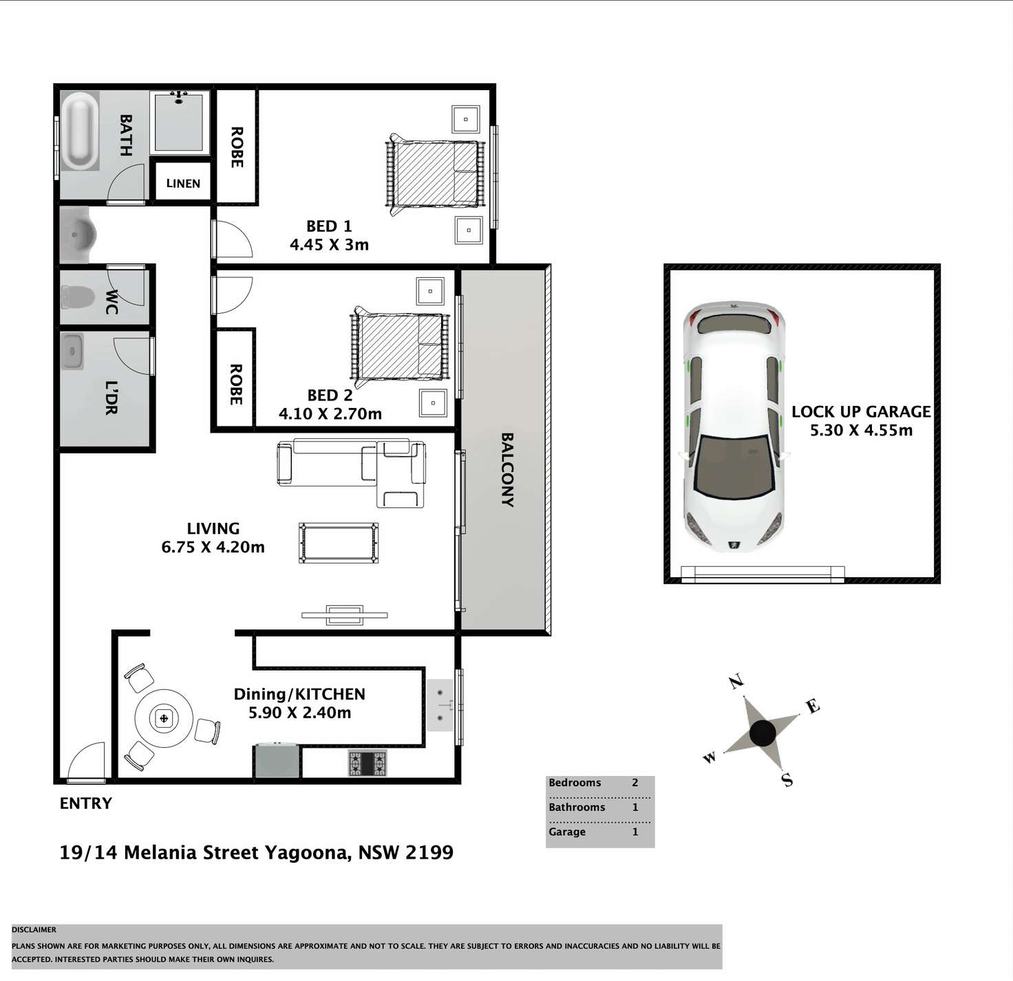 Floorplan of Homely unit listing, 19/14 Melanie Street, Yagoona NSW 2199