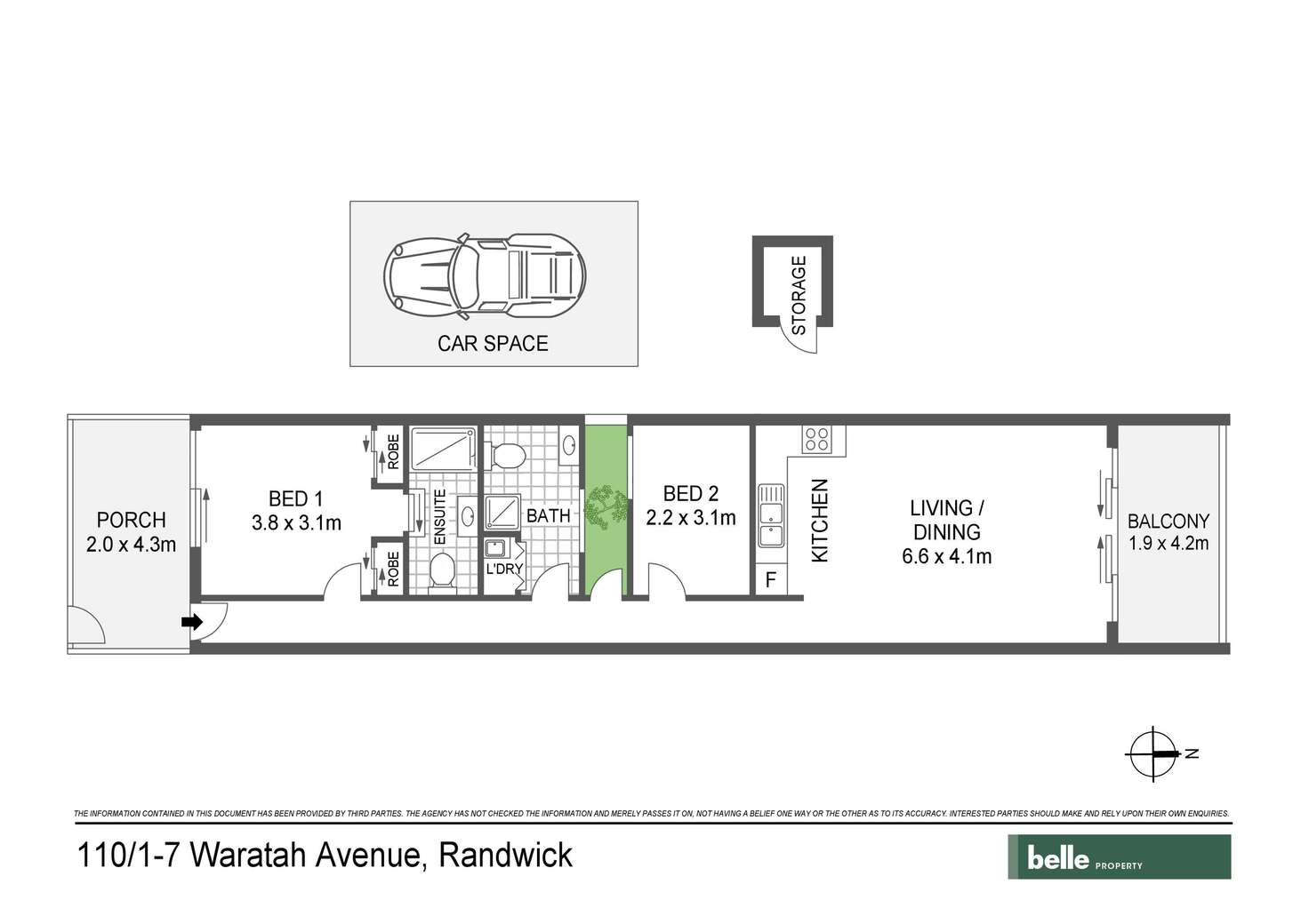 Floorplan of Homely apartment listing, 110/1-7 Waratah Avenue, Randwick NSW 2031