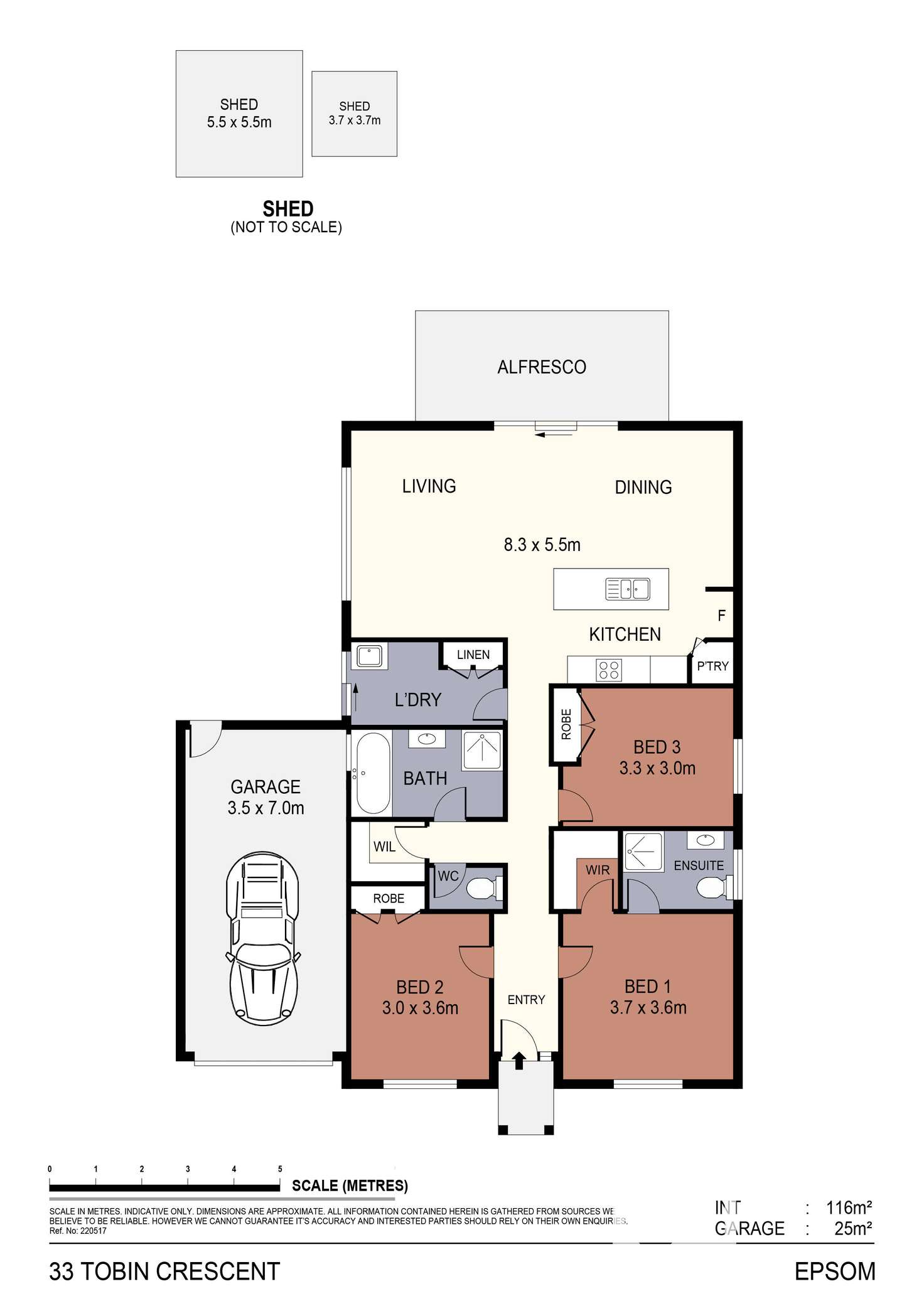 Floorplan of Homely house listing, 33 Tobin Crescent, Epsom VIC 3551