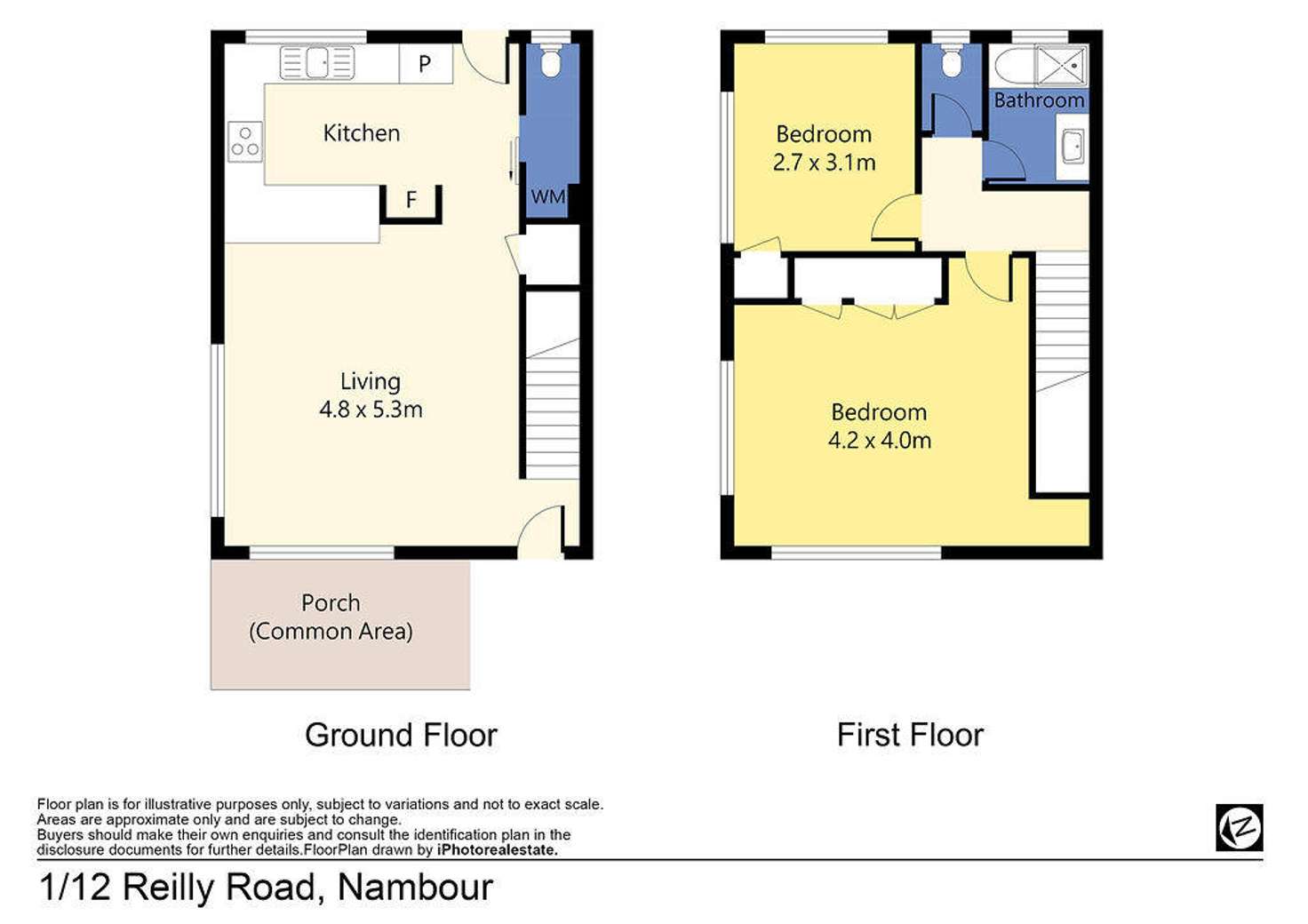 Floorplan of Homely unit listing, 1/12 Reilly Road, Nambour QLD 4560