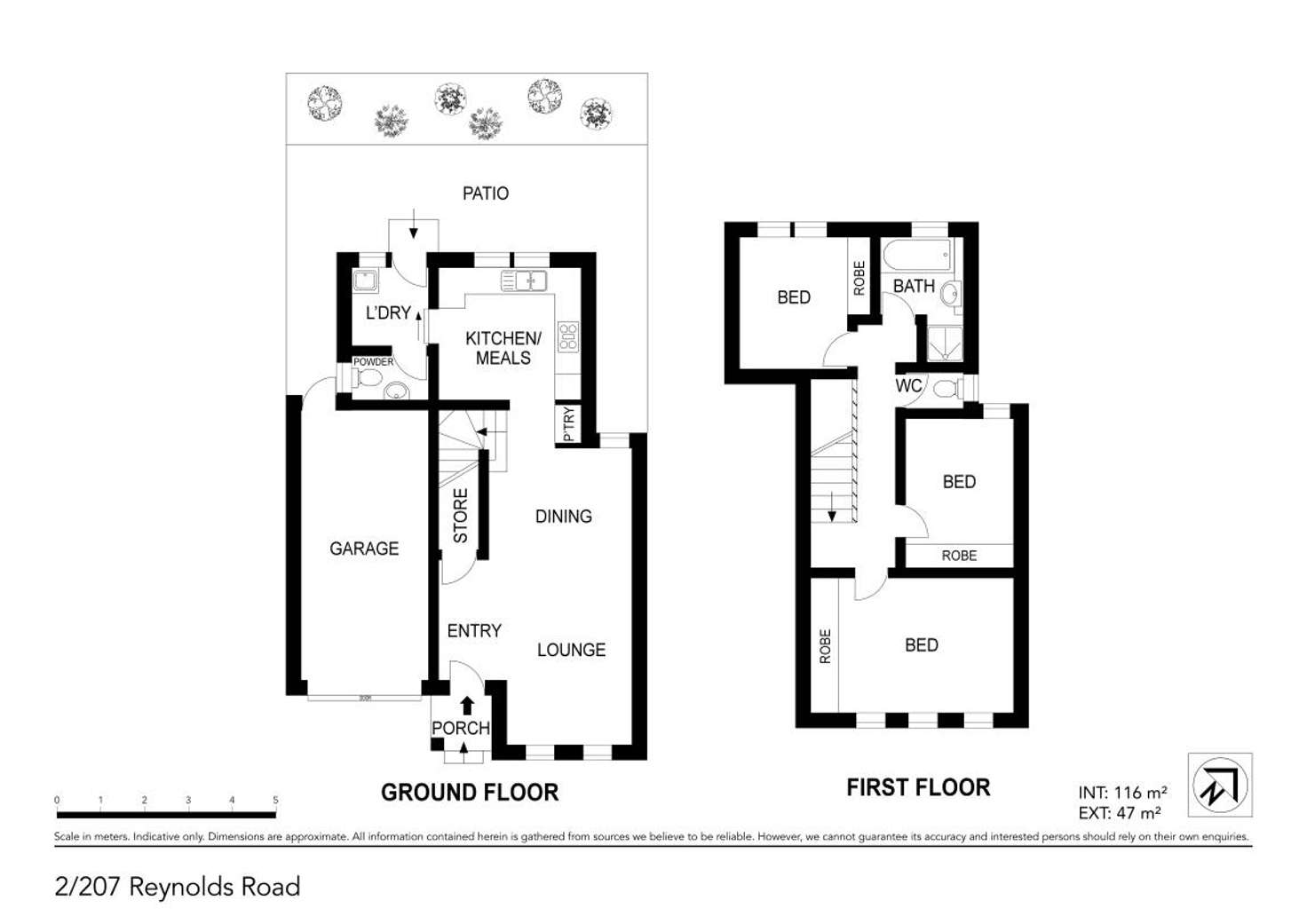 Floorplan of Homely townhouse listing, 2/207 Reynolds Road, Doncaster East VIC 3109