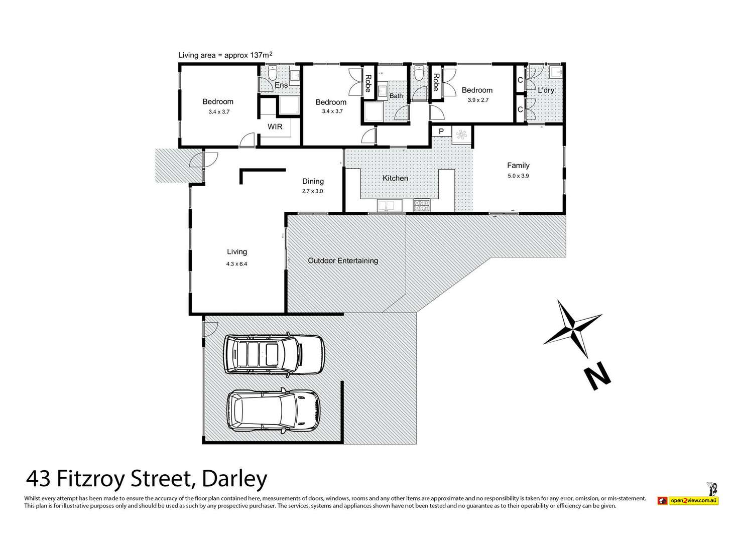 Floorplan of Homely house listing, 43 Fitzroy Street, Darley VIC 3340