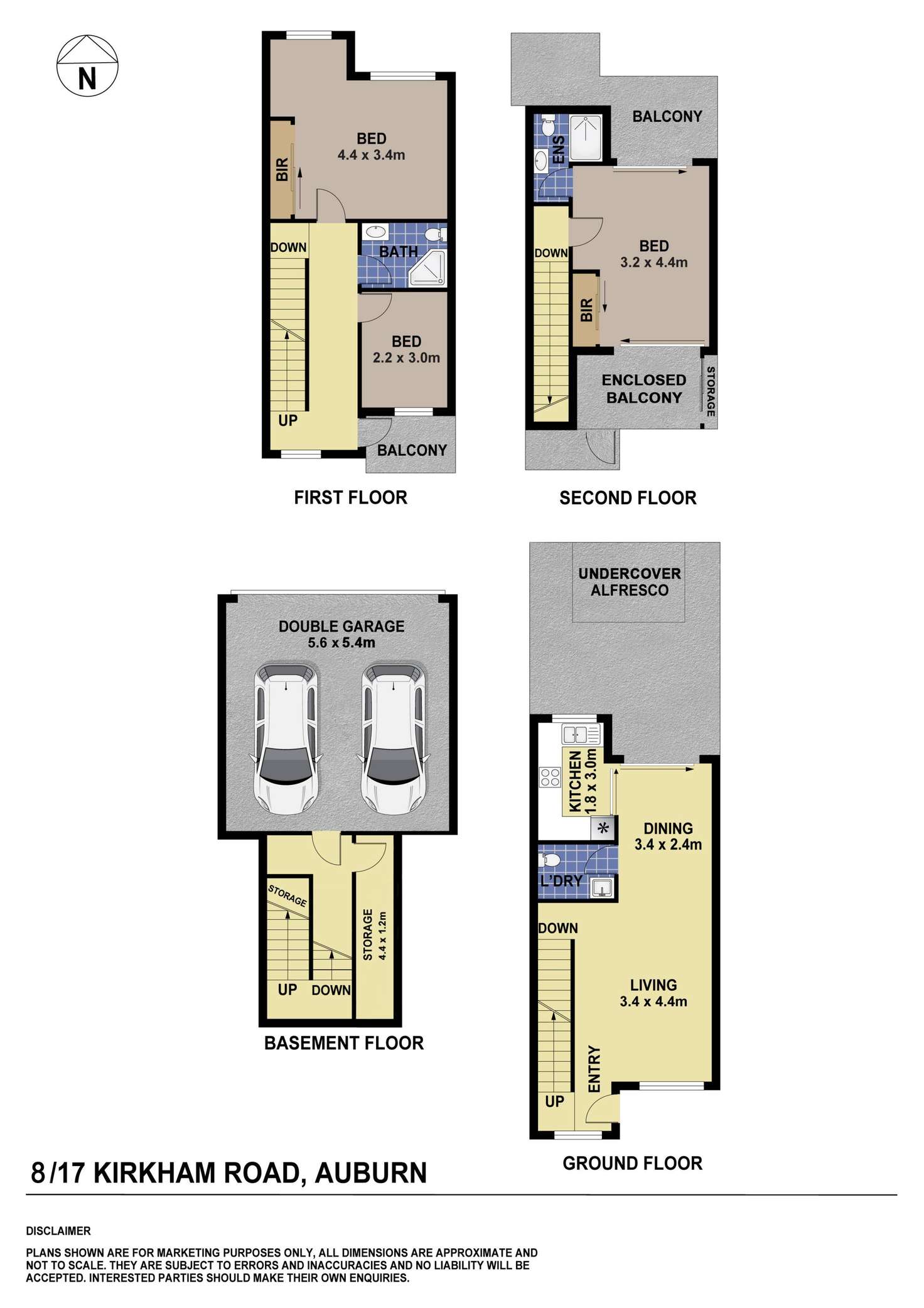 Floorplan of Homely townhouse listing, 8/17 Kirkham Road, Auburn NSW 2144