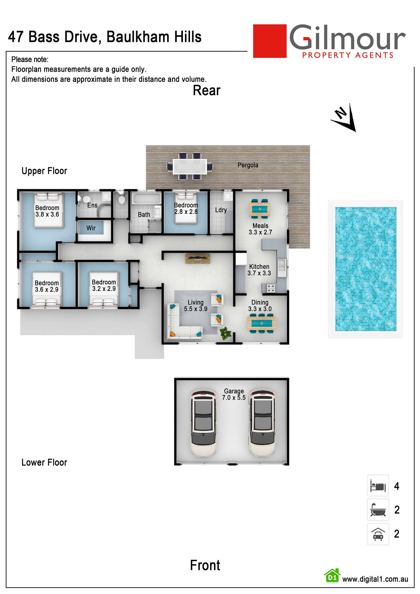 Floorplan of Homely house listing, 47 Bass Drive, Baulkham Hills NSW 2153