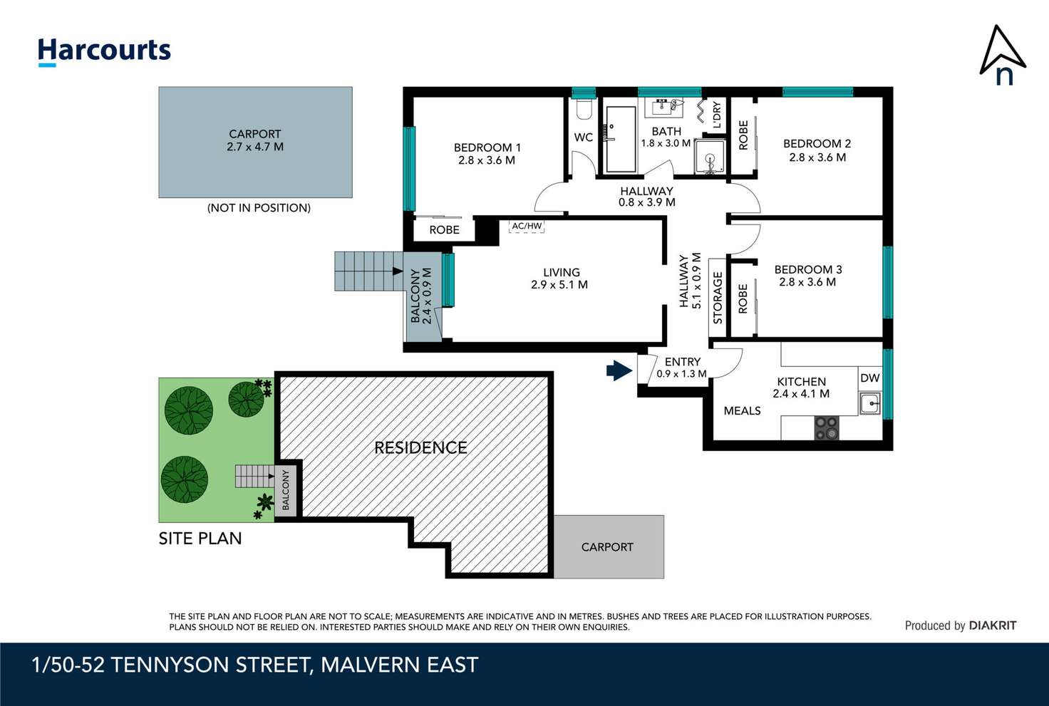 Floorplan of Homely apartment listing, 1/50-52 Tennyson Street, Malvern East VIC 3145
