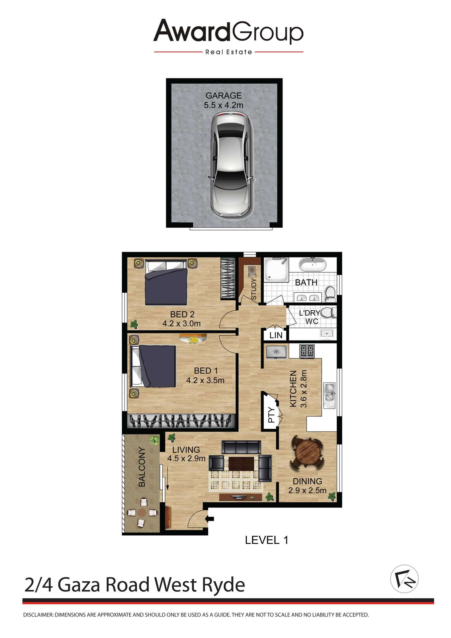 Floorplan of Homely unit listing, 2/4 Gaza Road, West Ryde NSW 2114