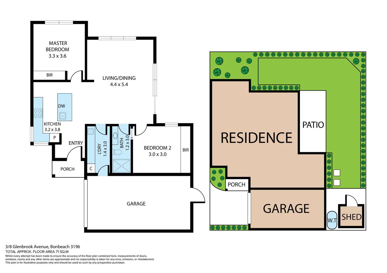 Floorplan of Homely townhouse listing, 3/8 Glenbrook Avenue, Bonbeach VIC 3196