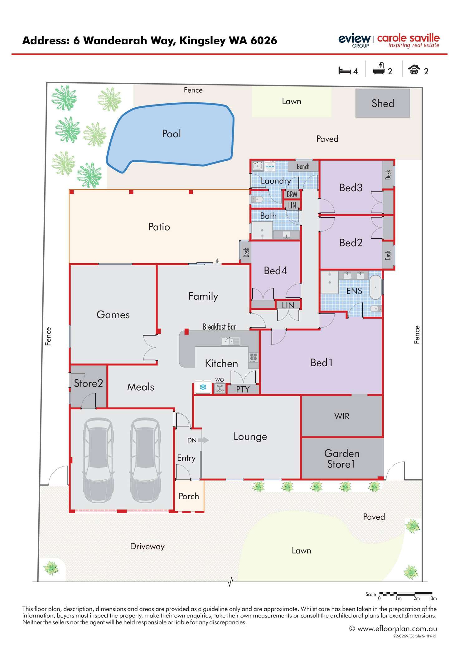 Floorplan of Homely house listing, 6 Wandearah Way, Kingsley WA 6026