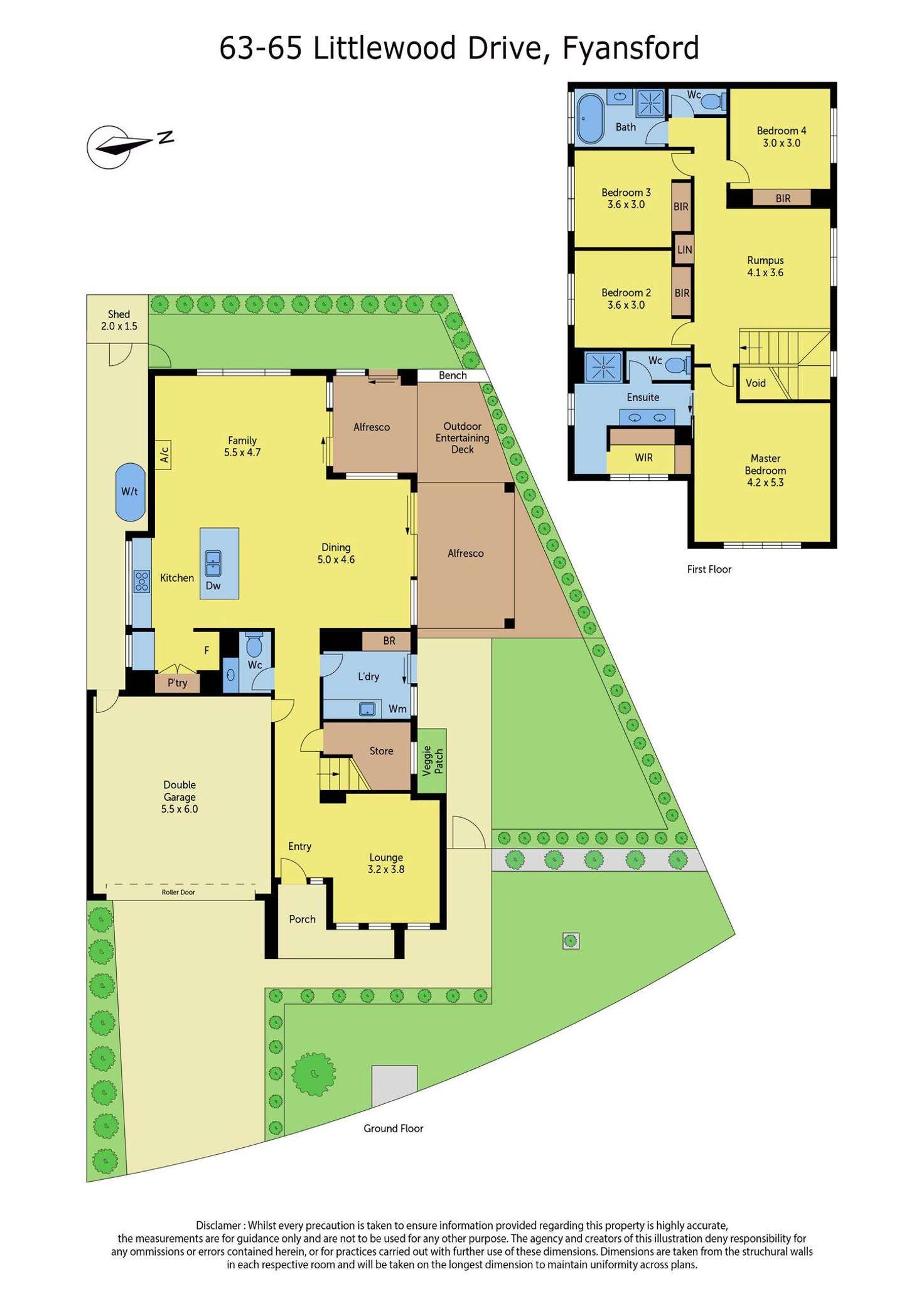 Floorplan of Homely house listing, 63-65 Littlewood Drive, Fyansford VIC 3218