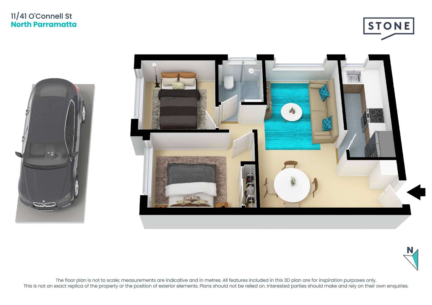 Floorplan of Homely apartment listing, 11/41 O'Connell Street, North Parramatta NSW 2151