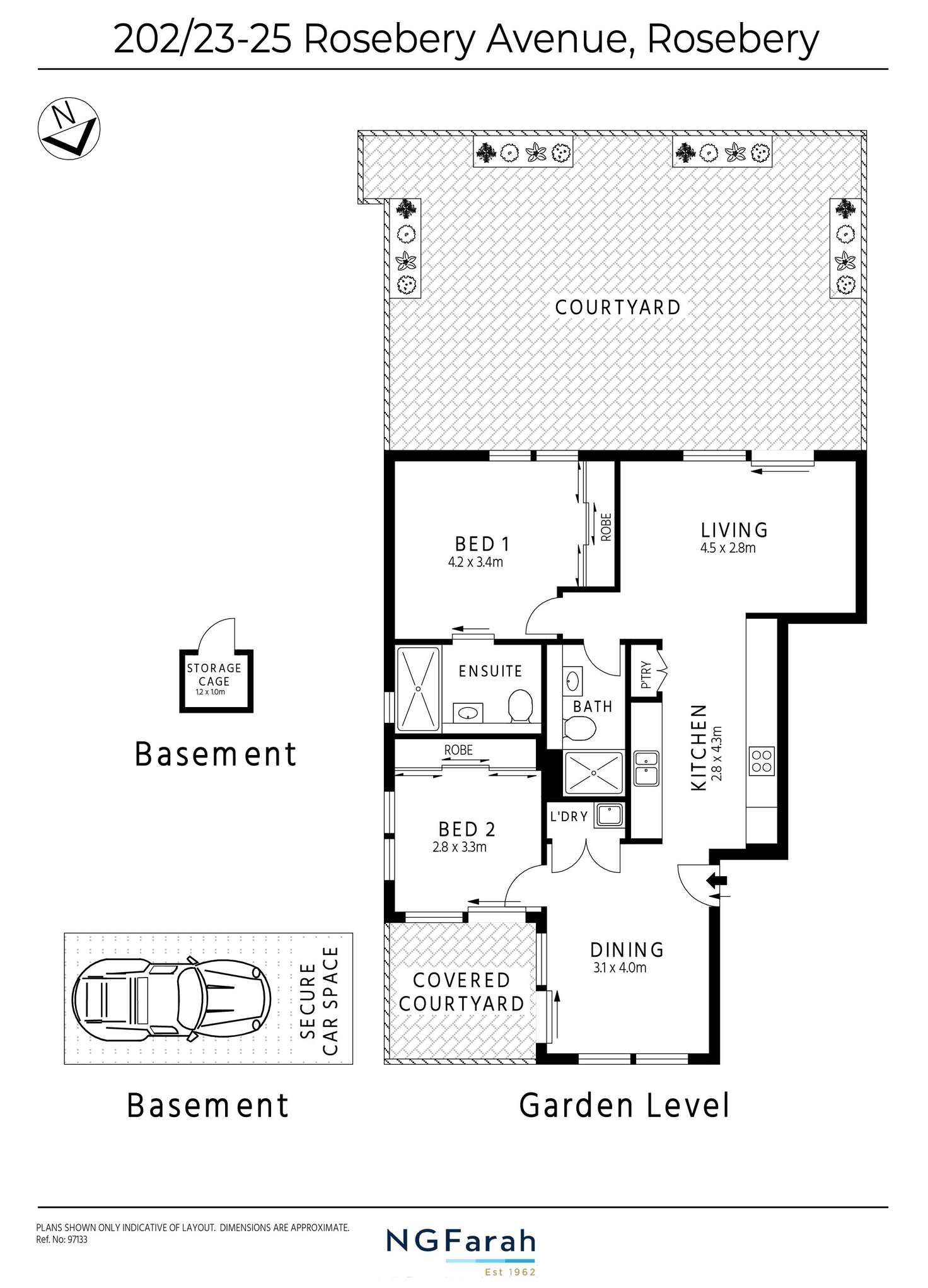 Floorplan of Homely apartment listing, 202/23-25 Rosebery Avenue, Rosebery NSW 2018