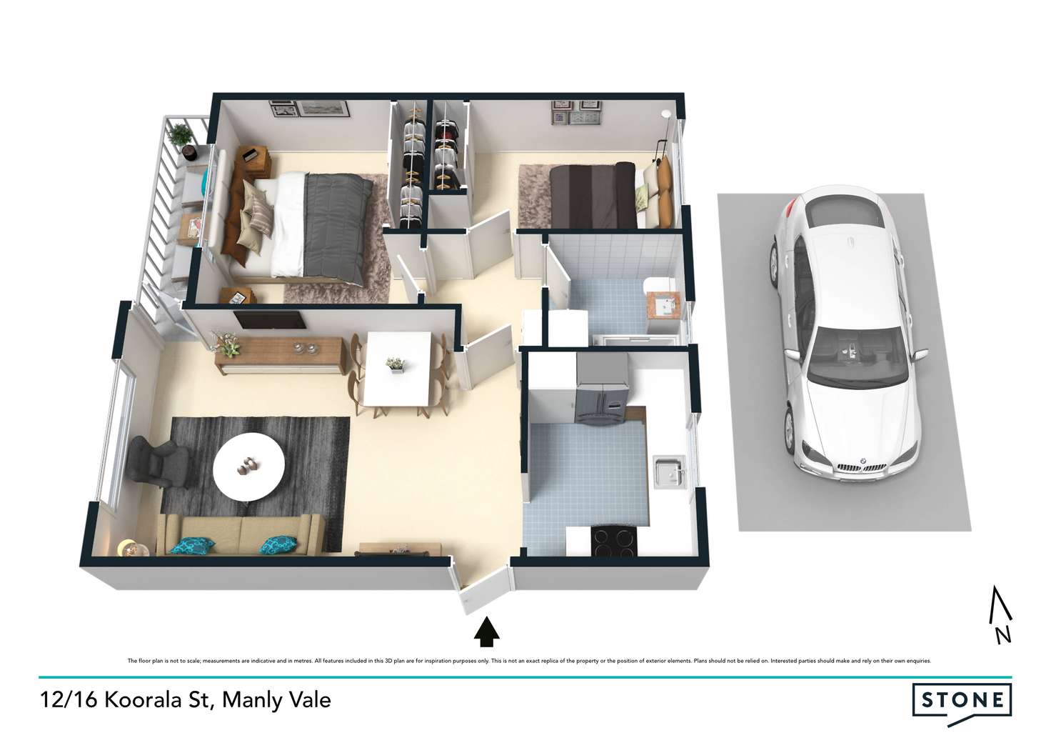 Floorplan of Homely apartment listing, 12/16 Koorala Street, Manly Vale NSW 2093